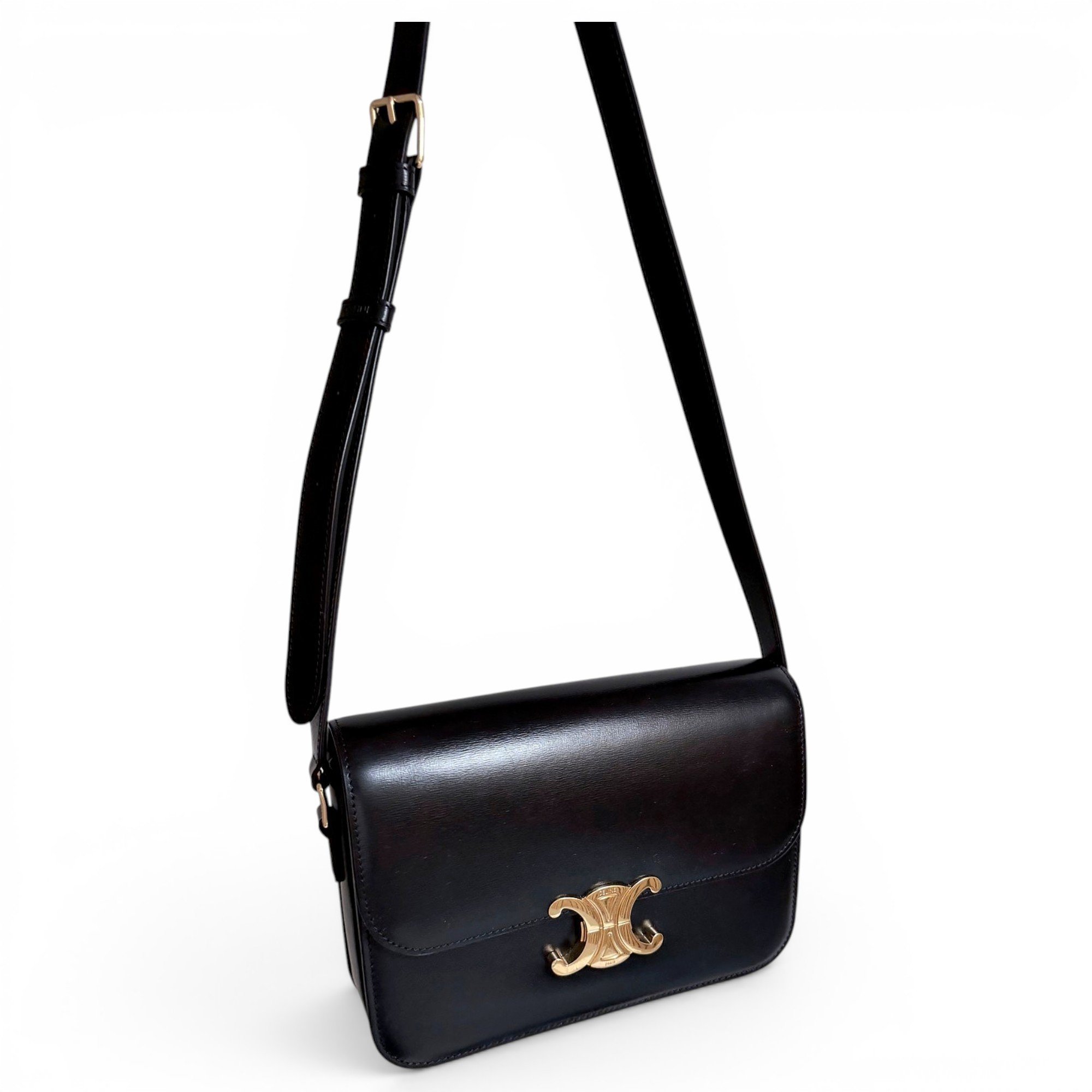 Triomphe leather crossbody bag