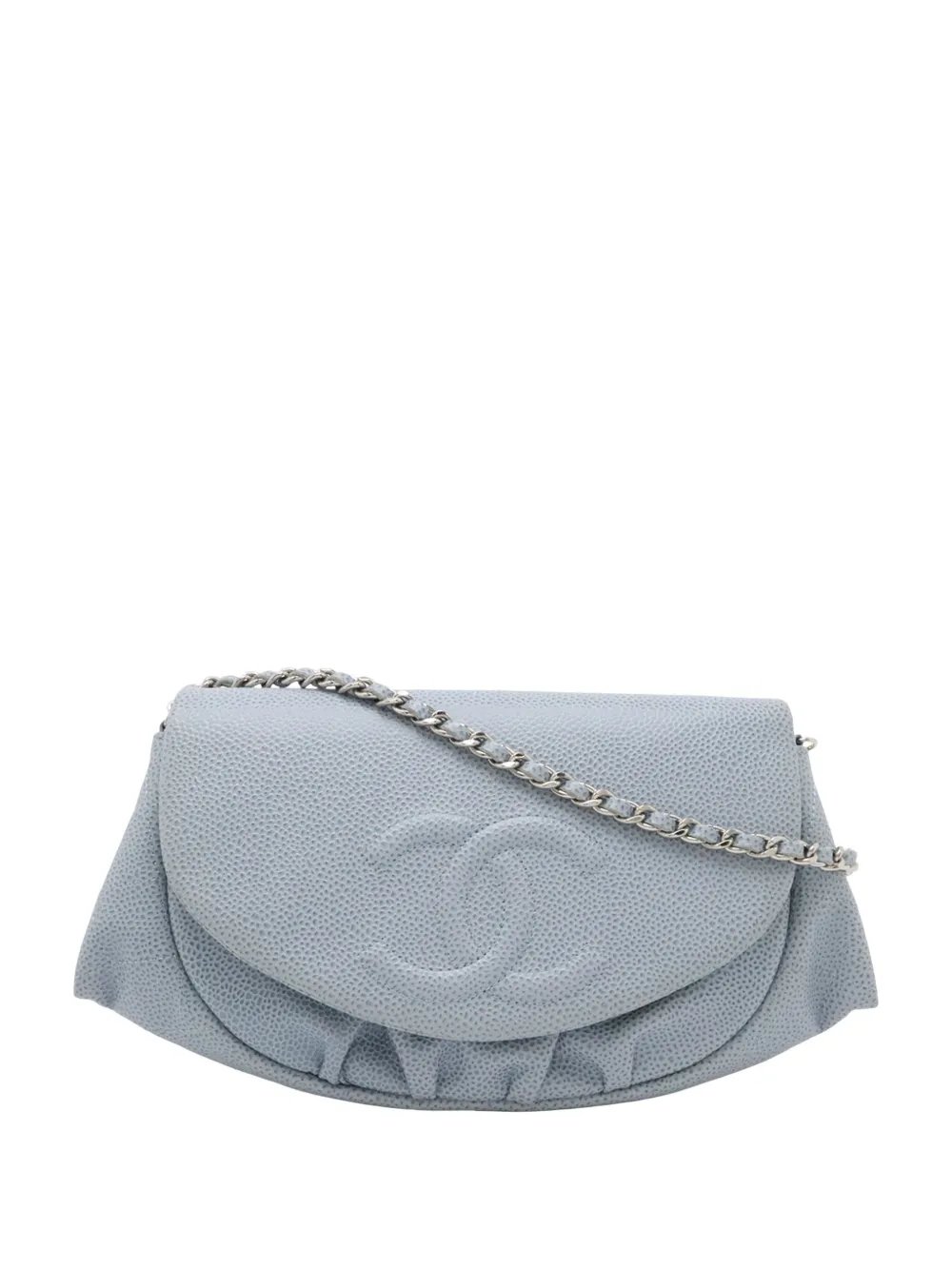 2013-2014 CC Caviar Half Moon Wallet on Chain crossbody bag