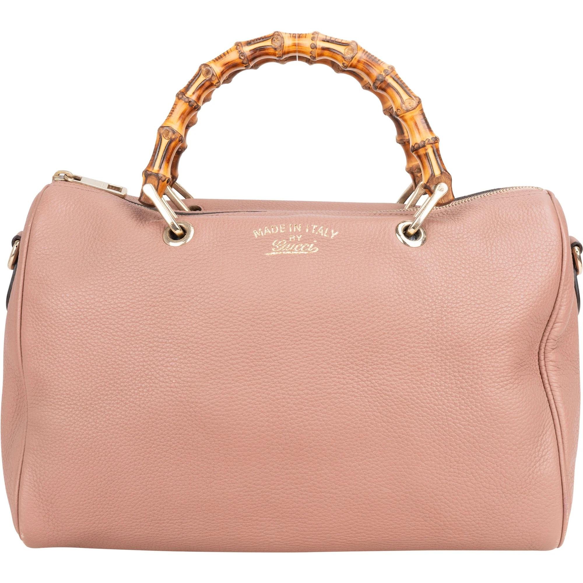 Bamboo leather handbag