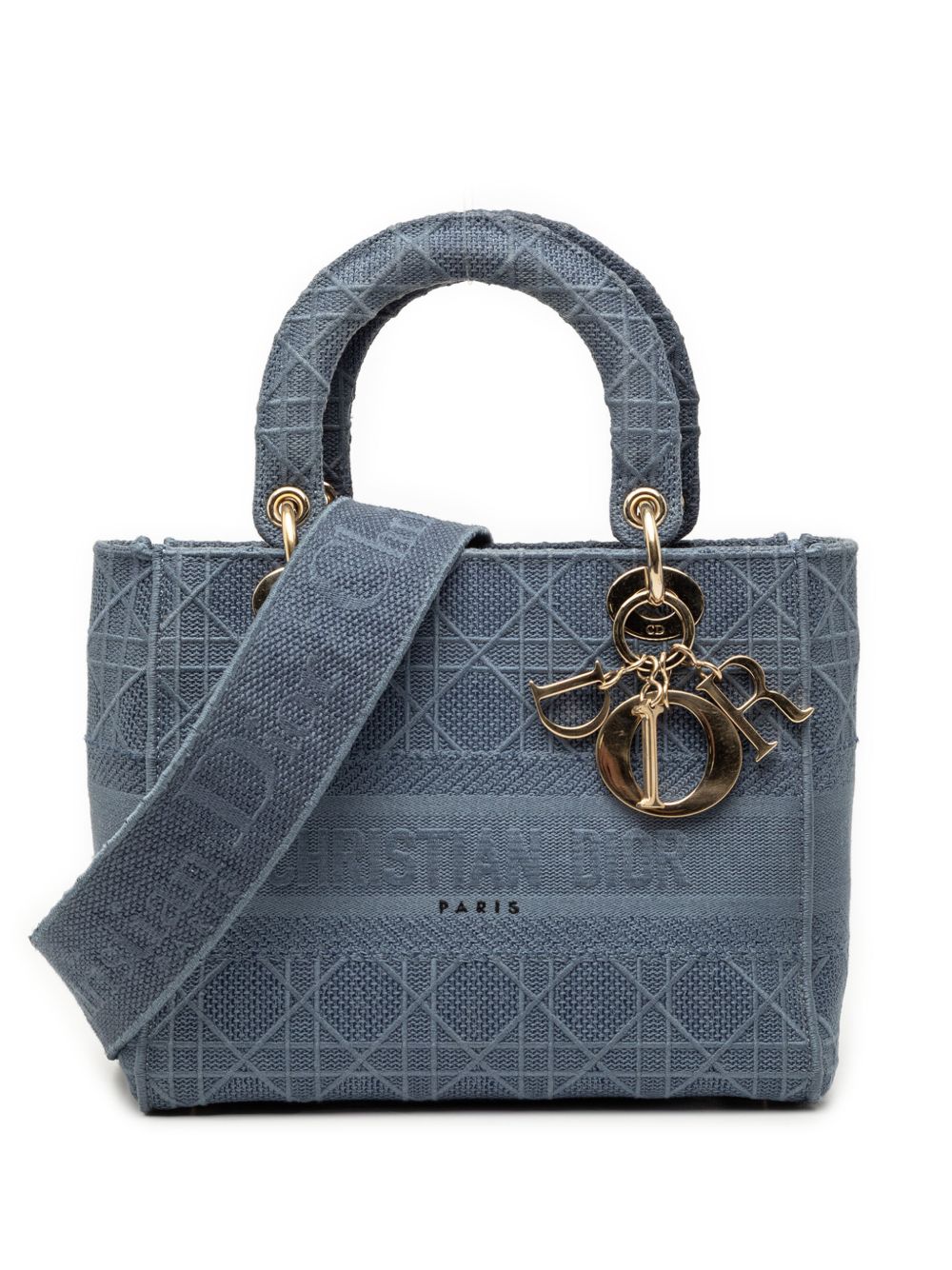 2020 Medium Canvas Cannage Lady D Lite satchel