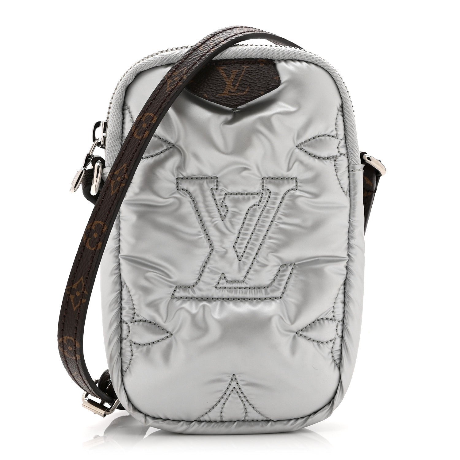 Louis Vuitton Econyl Monogram Pillow Phone Pouch Silver