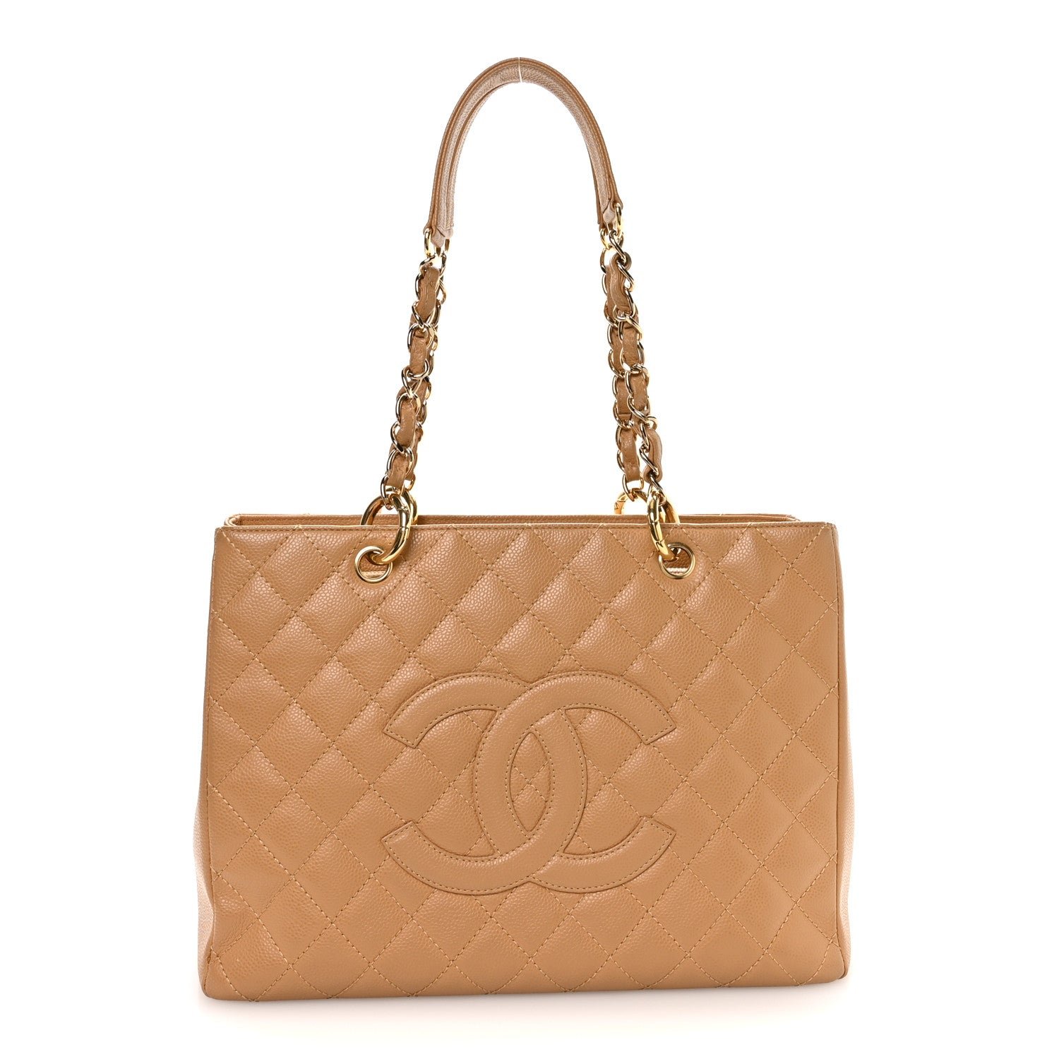 Chanel Caviar Quilted Grand Shopping Tote GST Beige
