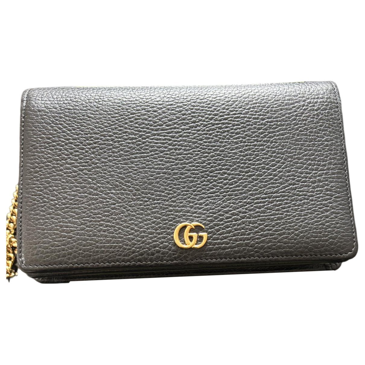 GG Marmont Chain Flap Wallet leather crossbody bag