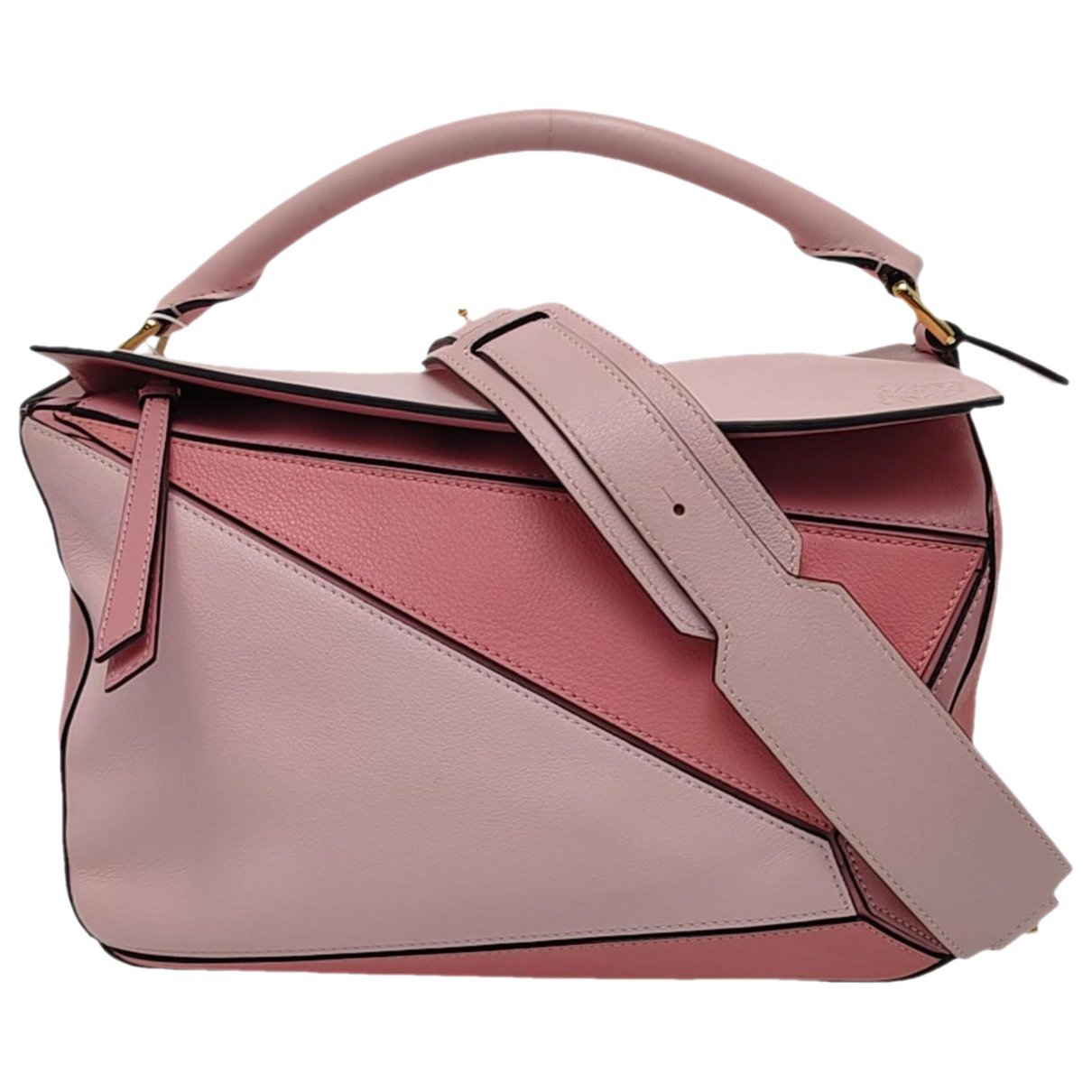 Puzzle leather handbag