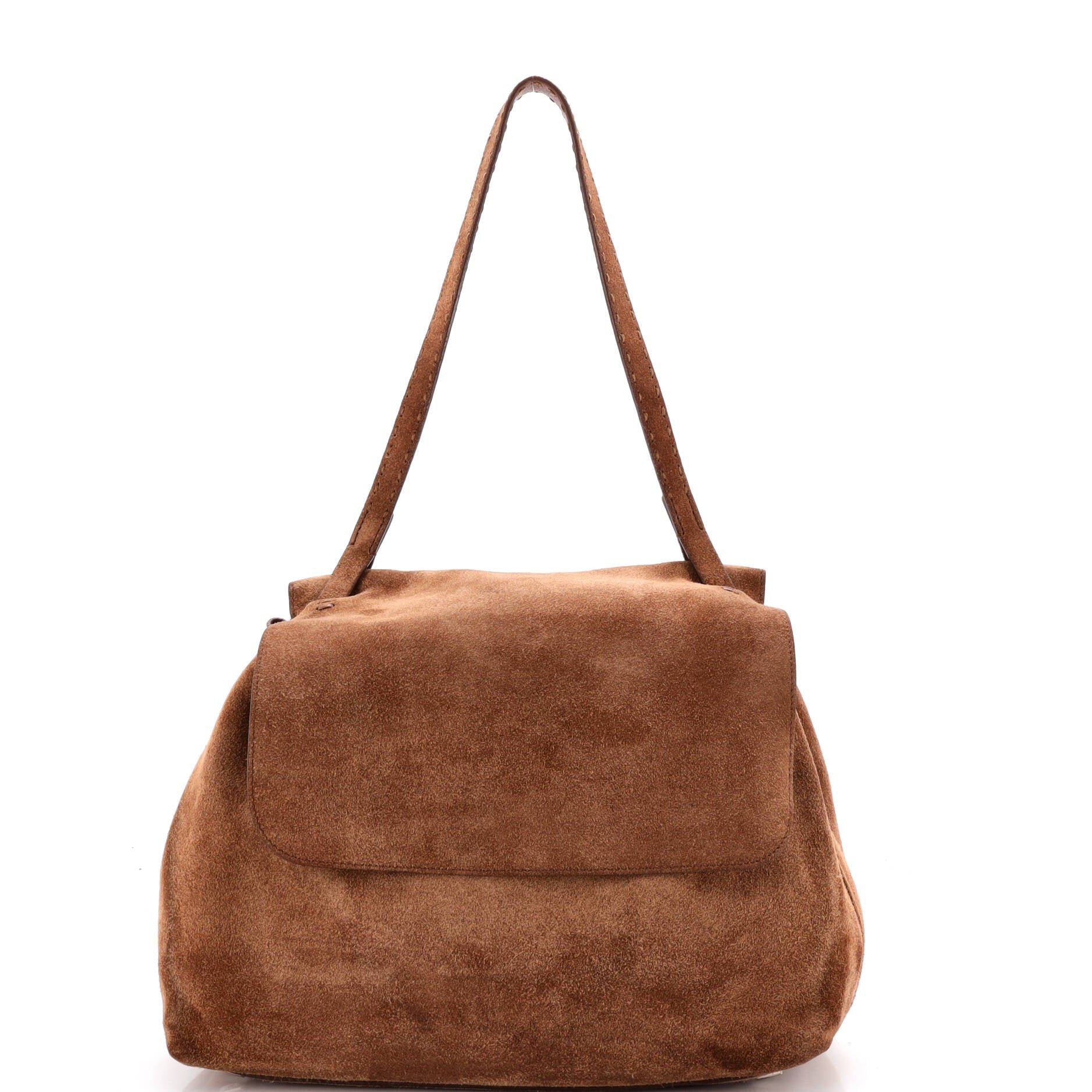 Top Handle 14 Bag Suede Medium