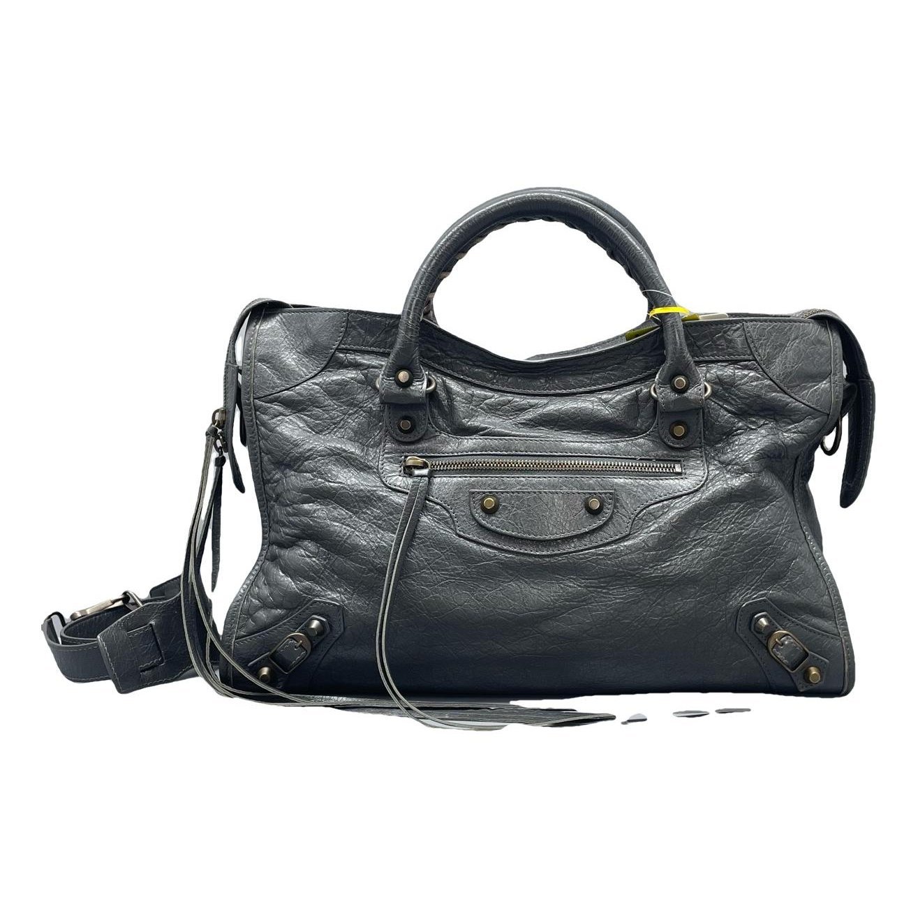 City leather handbag