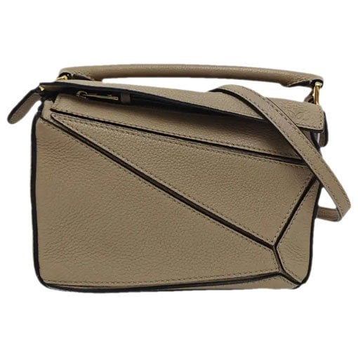 Puzzle leather handbag