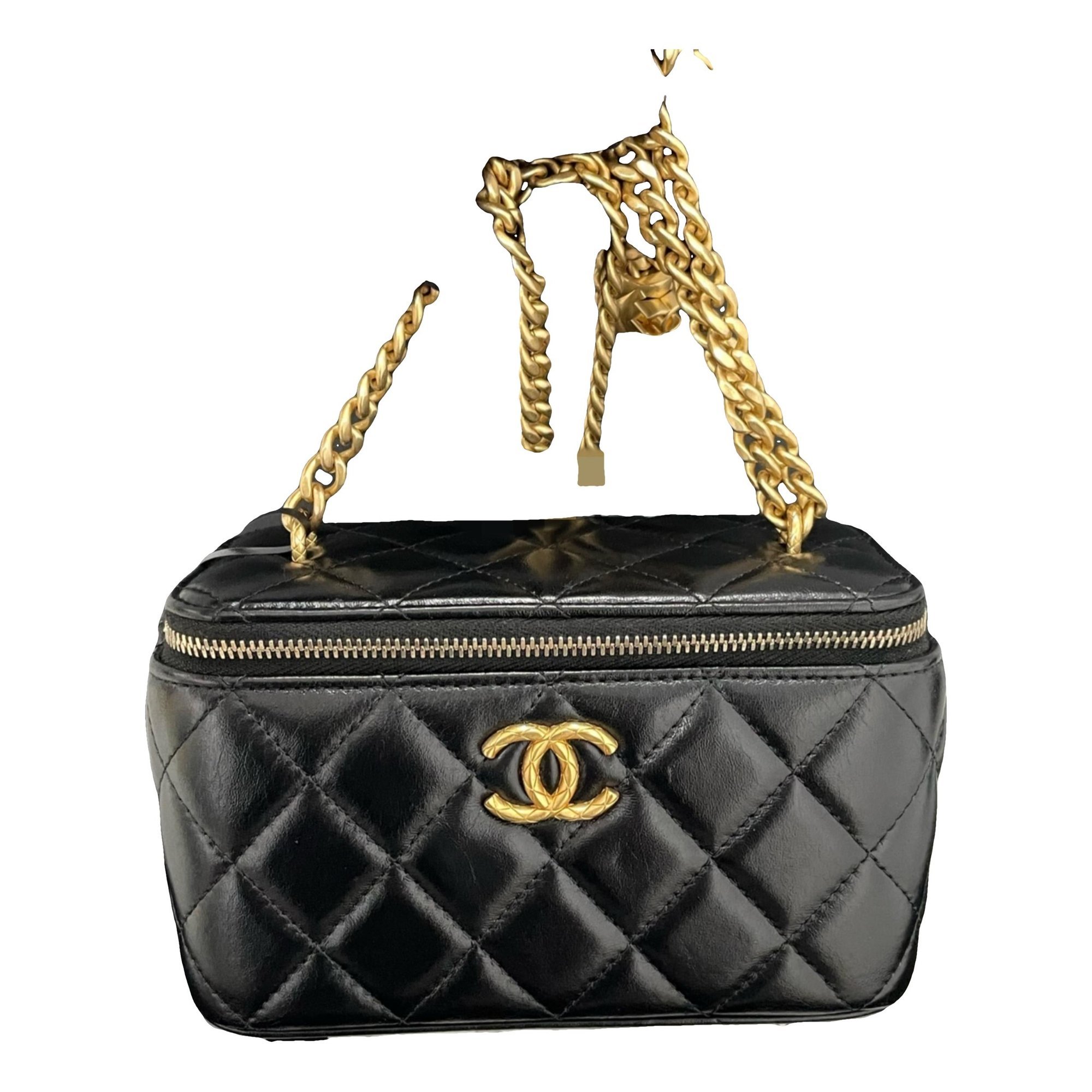 Vanity leather handbag