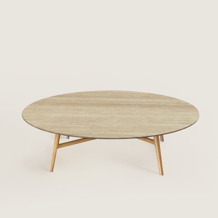 Beige Les Necessaires d'Hermès Satellite Coffee Table, Large Model