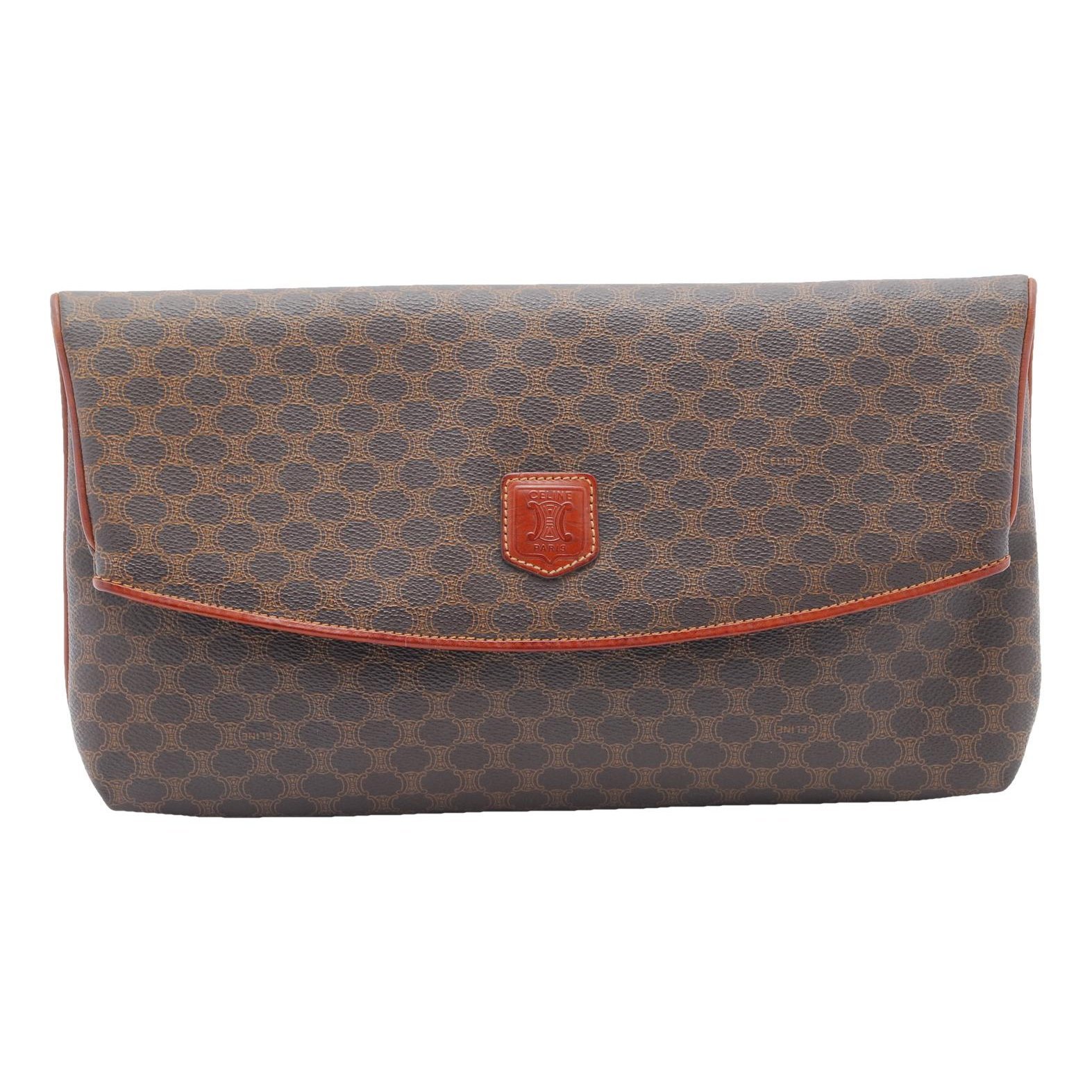 Leather clutch bag