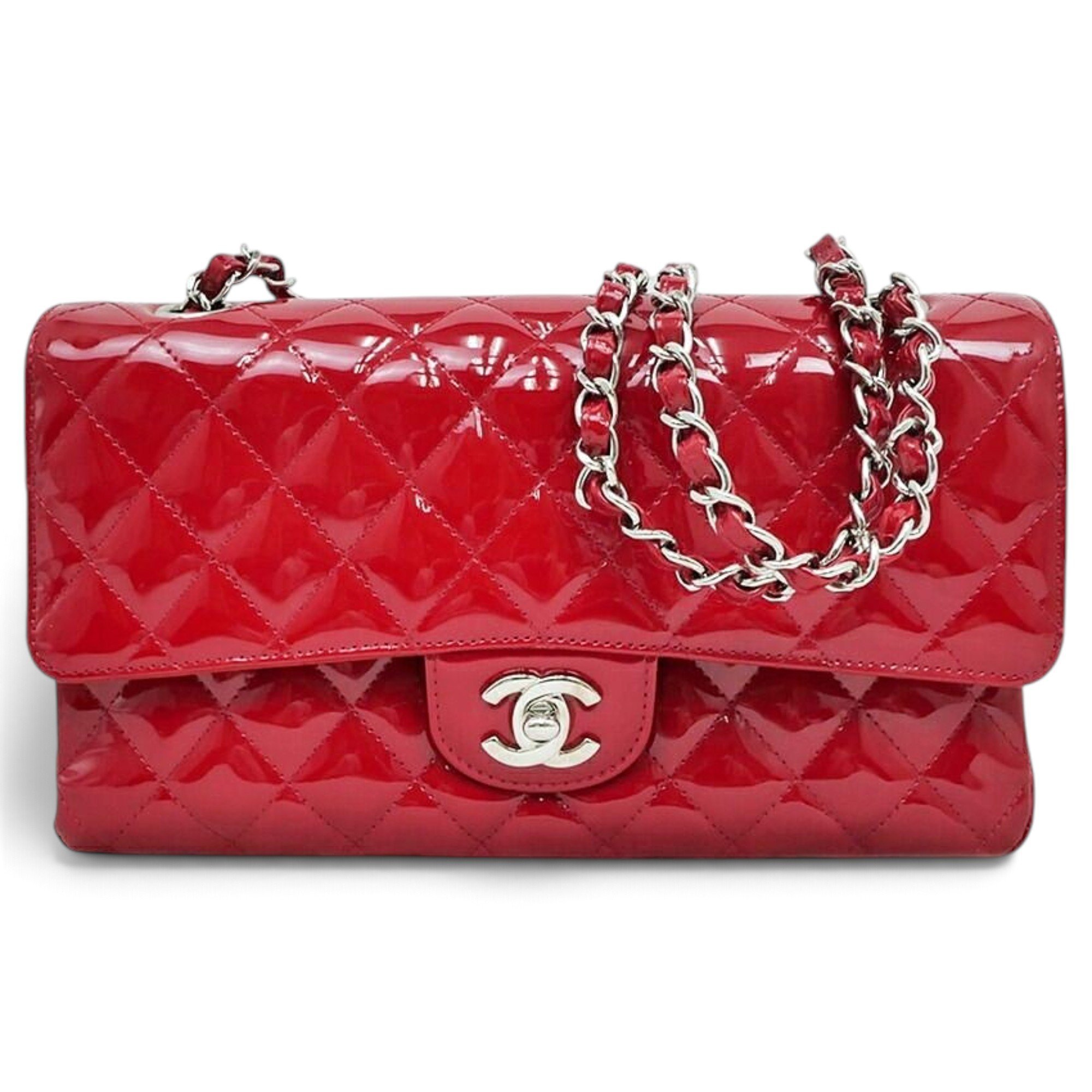 Patent leather handbag