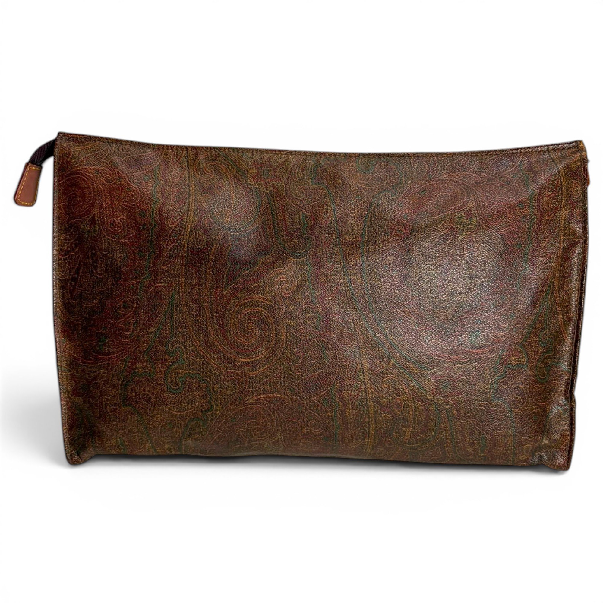 Leather clutch bag