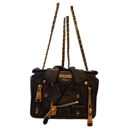 Moschino Biker leather crossbody bag
