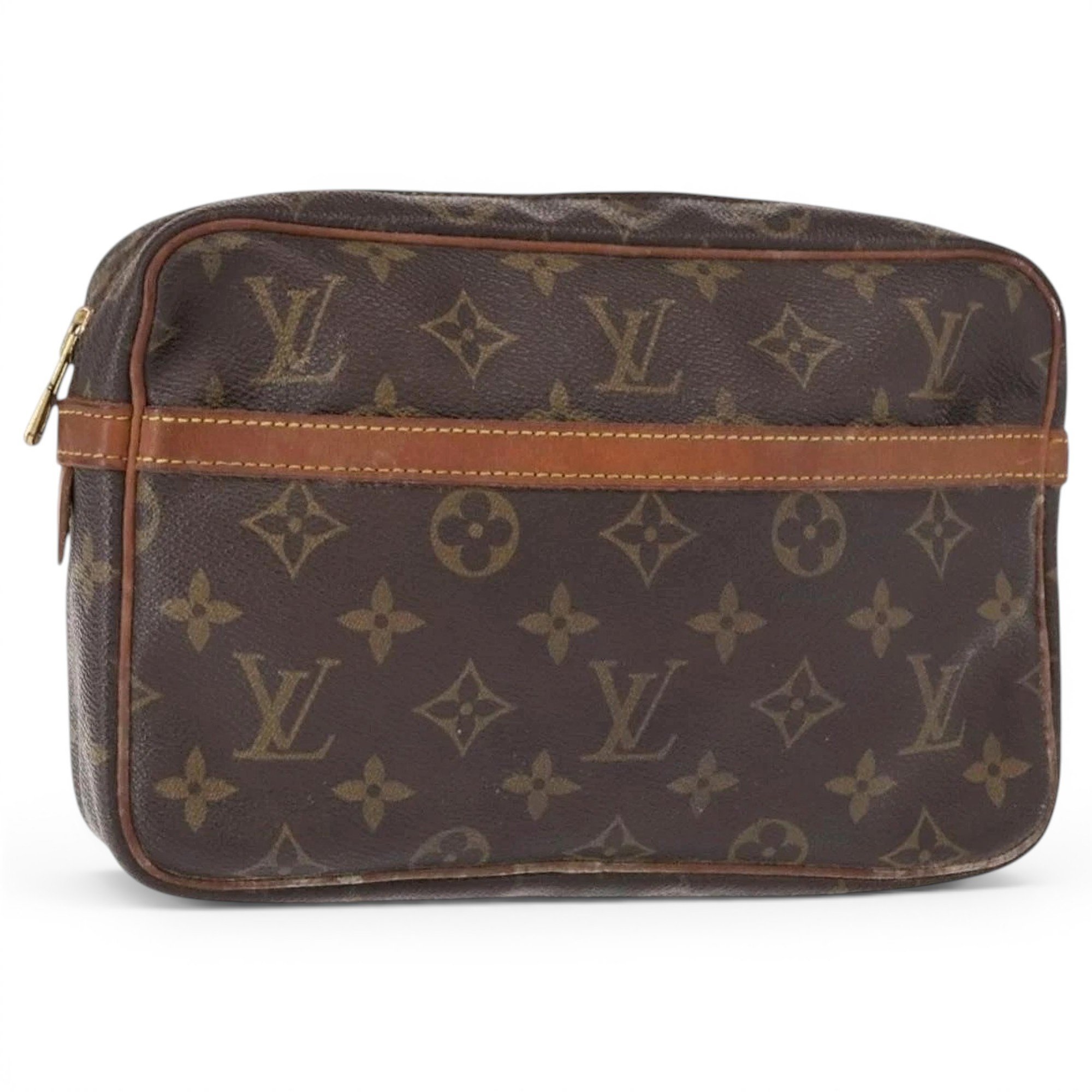 Leather clutch bag
