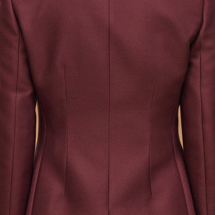 Rouge Bordeaux Wraparound Suit Jacket