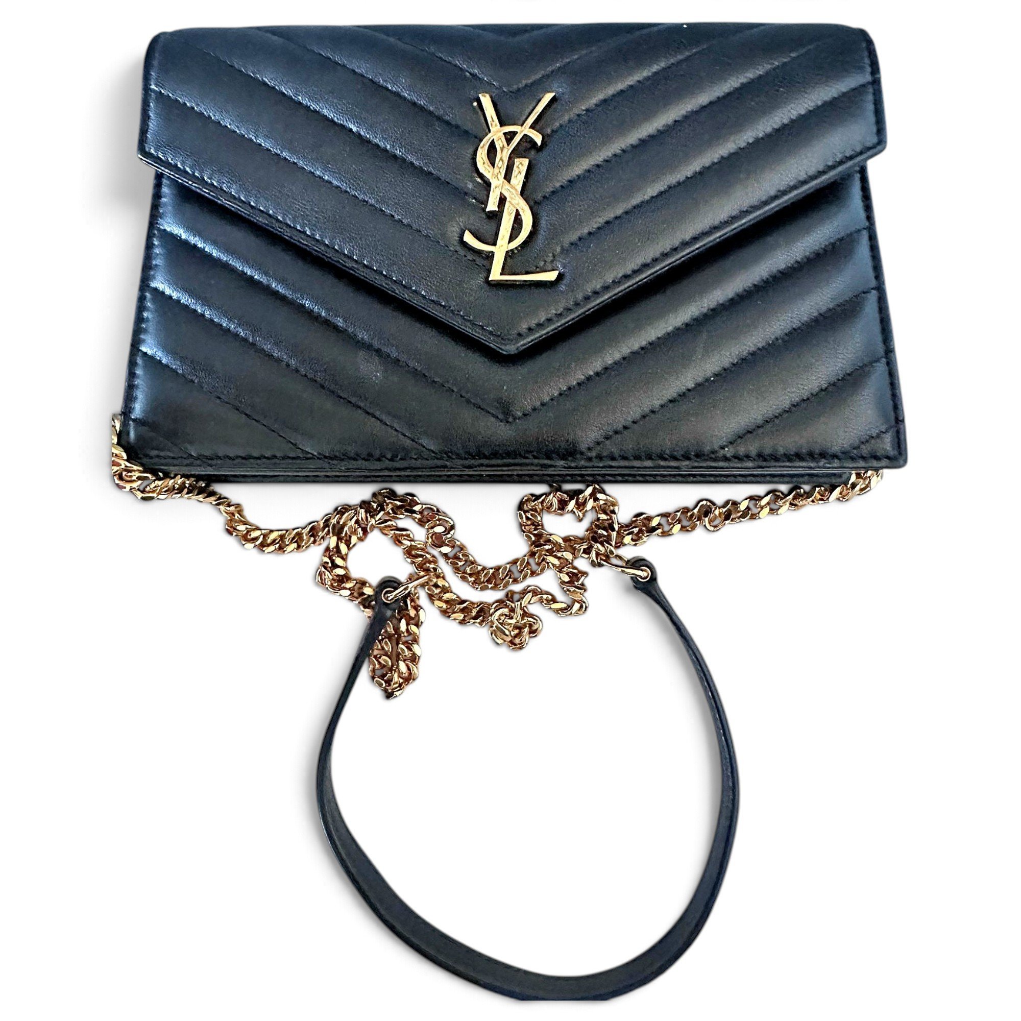Envelope leather handbag