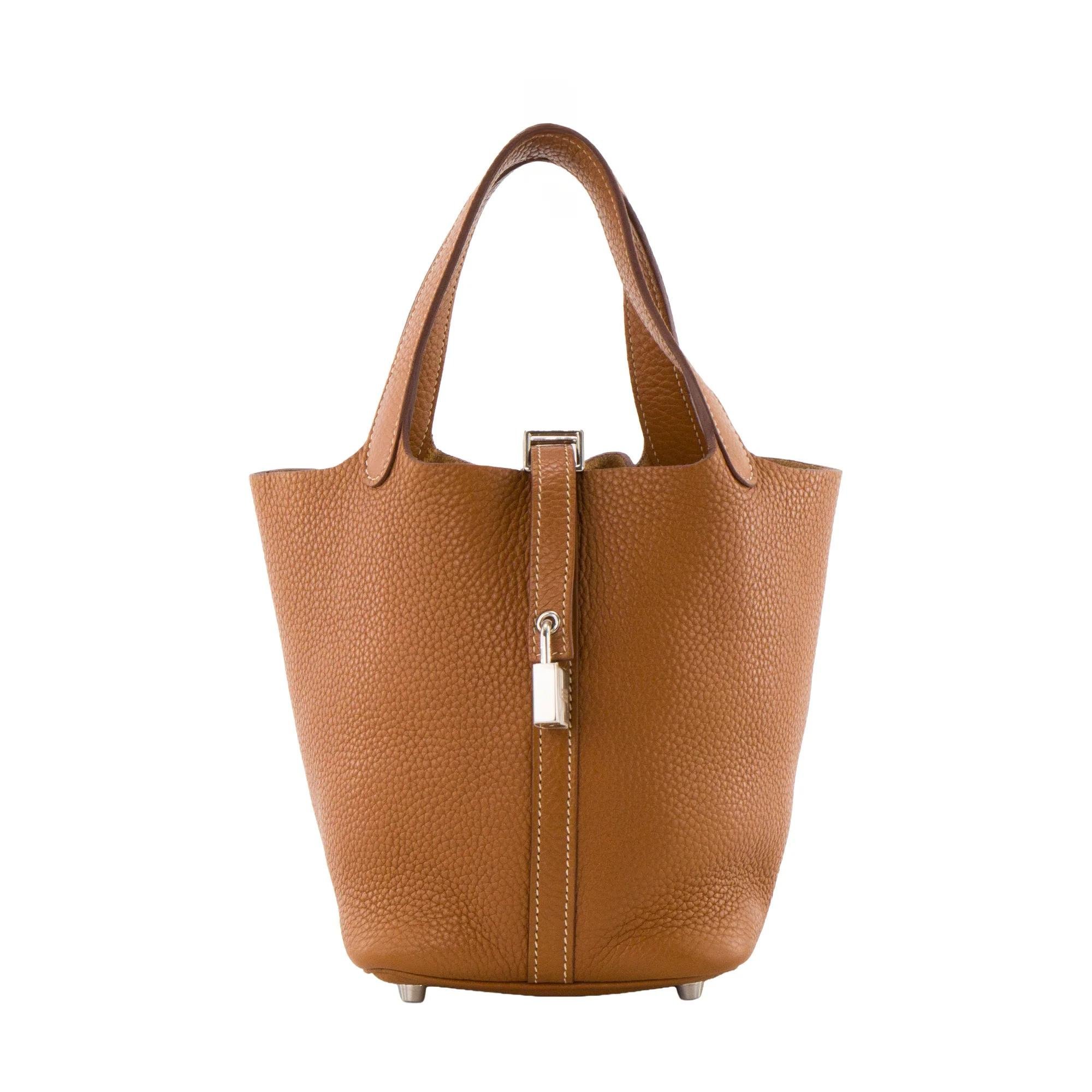 Picotin leather handbag