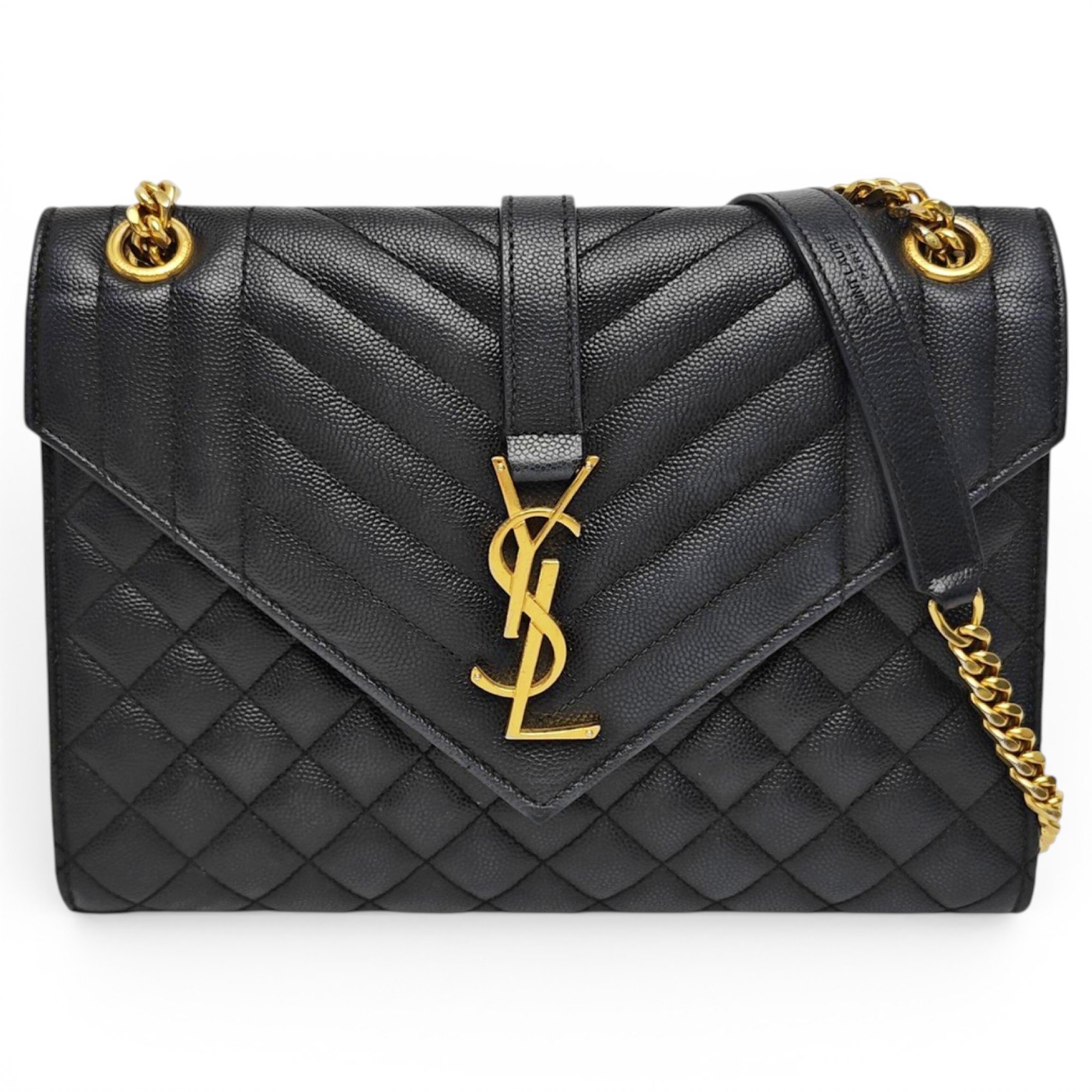 Envelope leather handbag