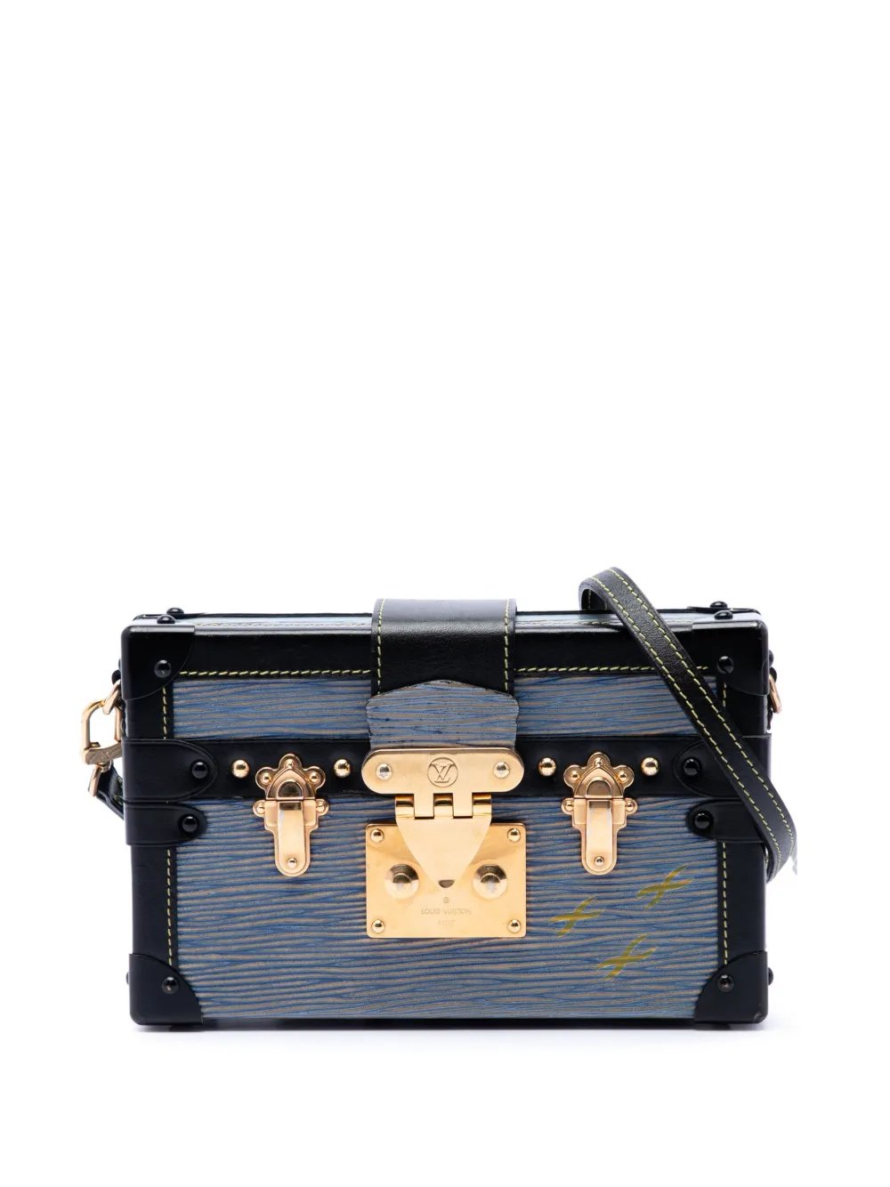 Louis Vuitton 2015 Epi Denim Petite Malle crossbody bag