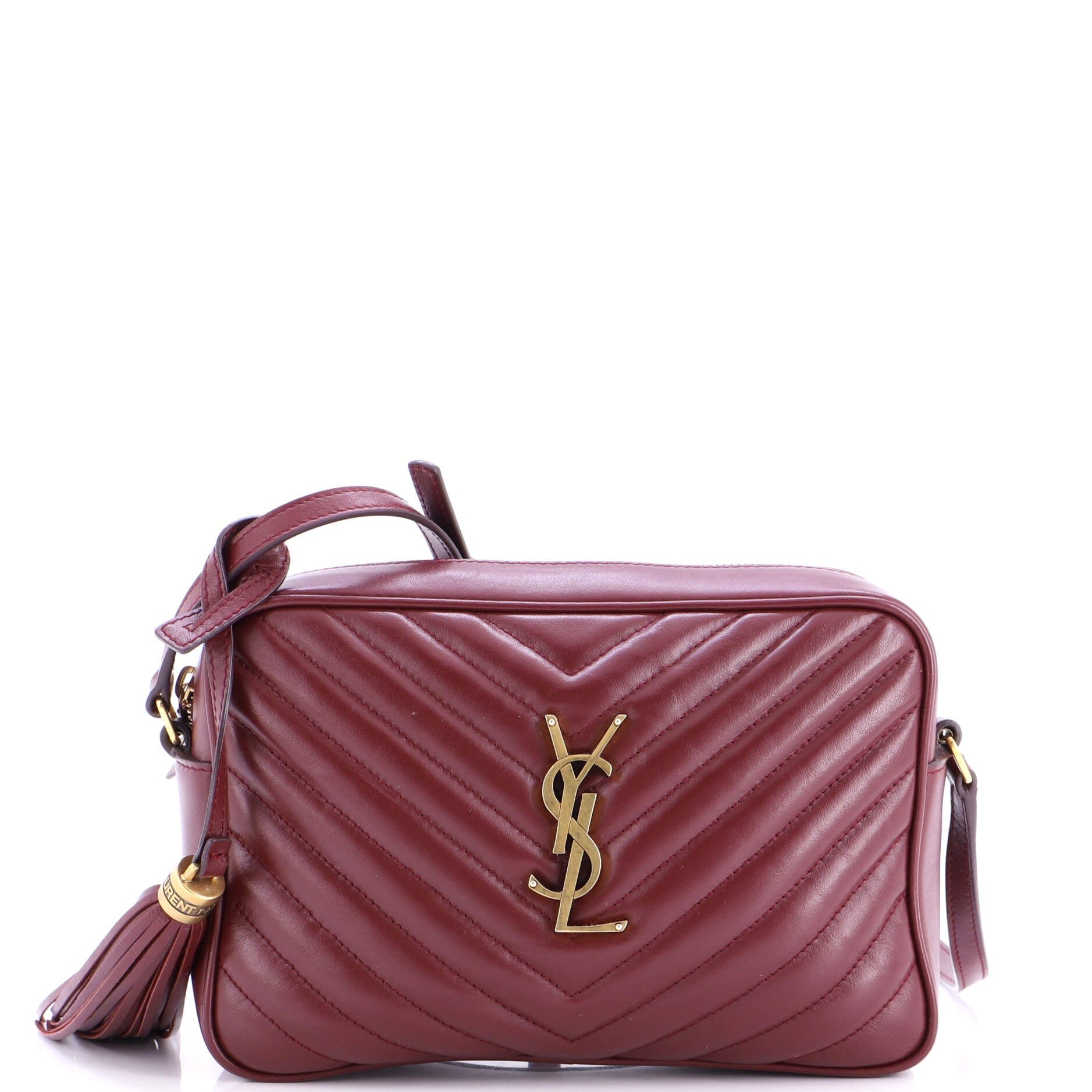 Lou Camera Bag Matelasse Chevron Leather Small