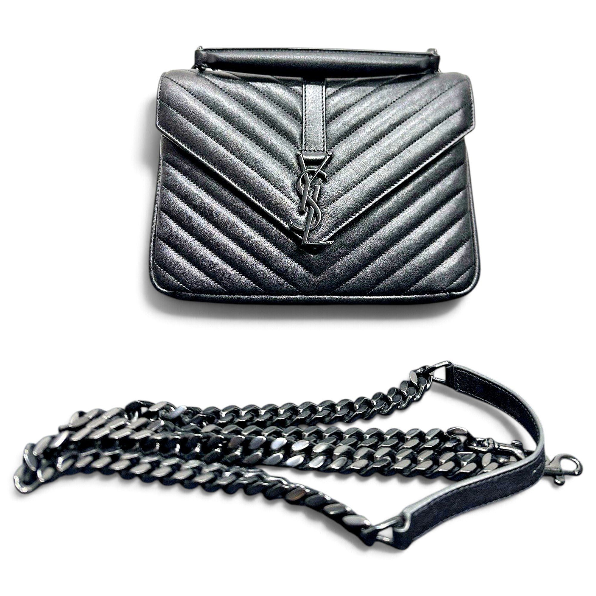 Collége monogramme leather handbag
