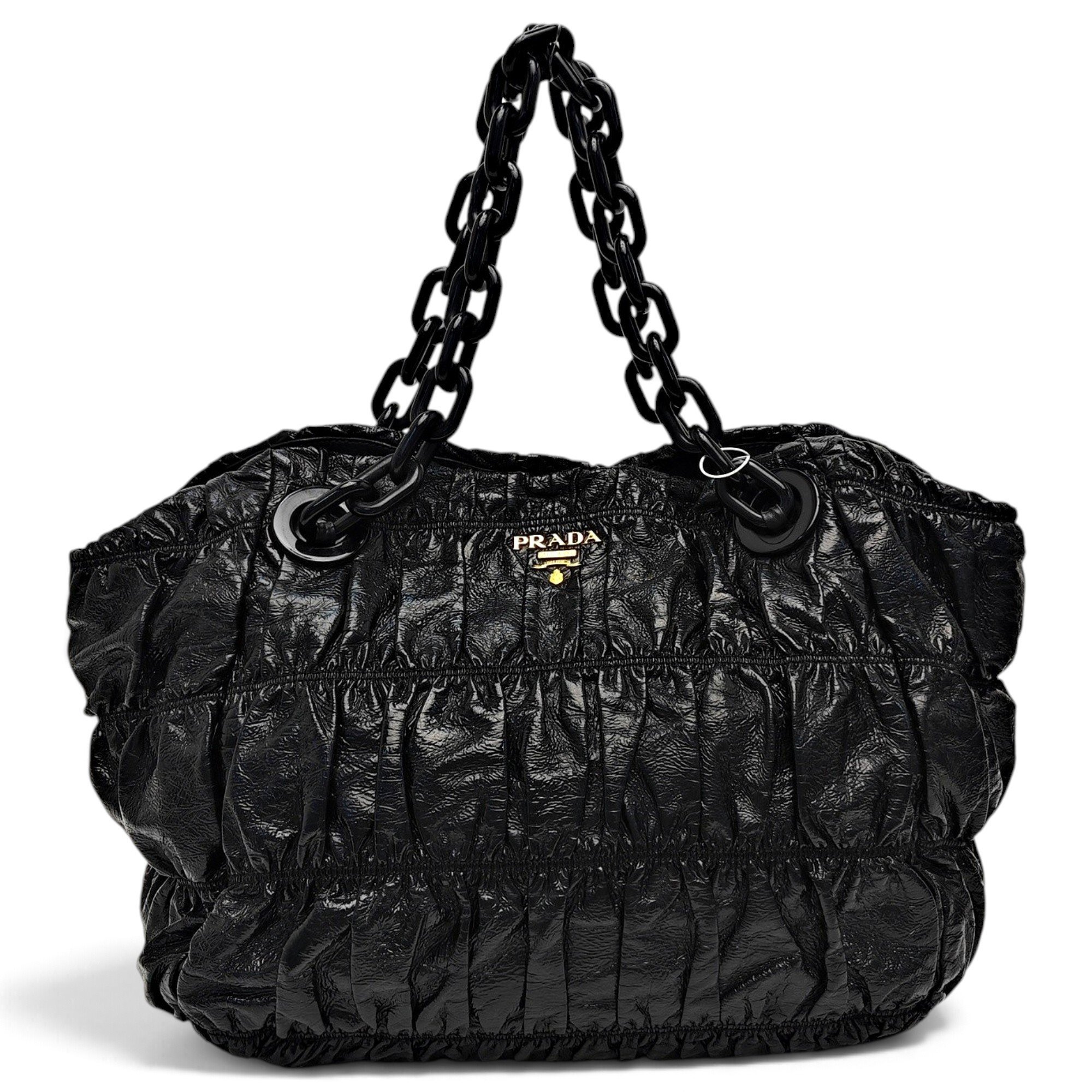 Patent leather handbag