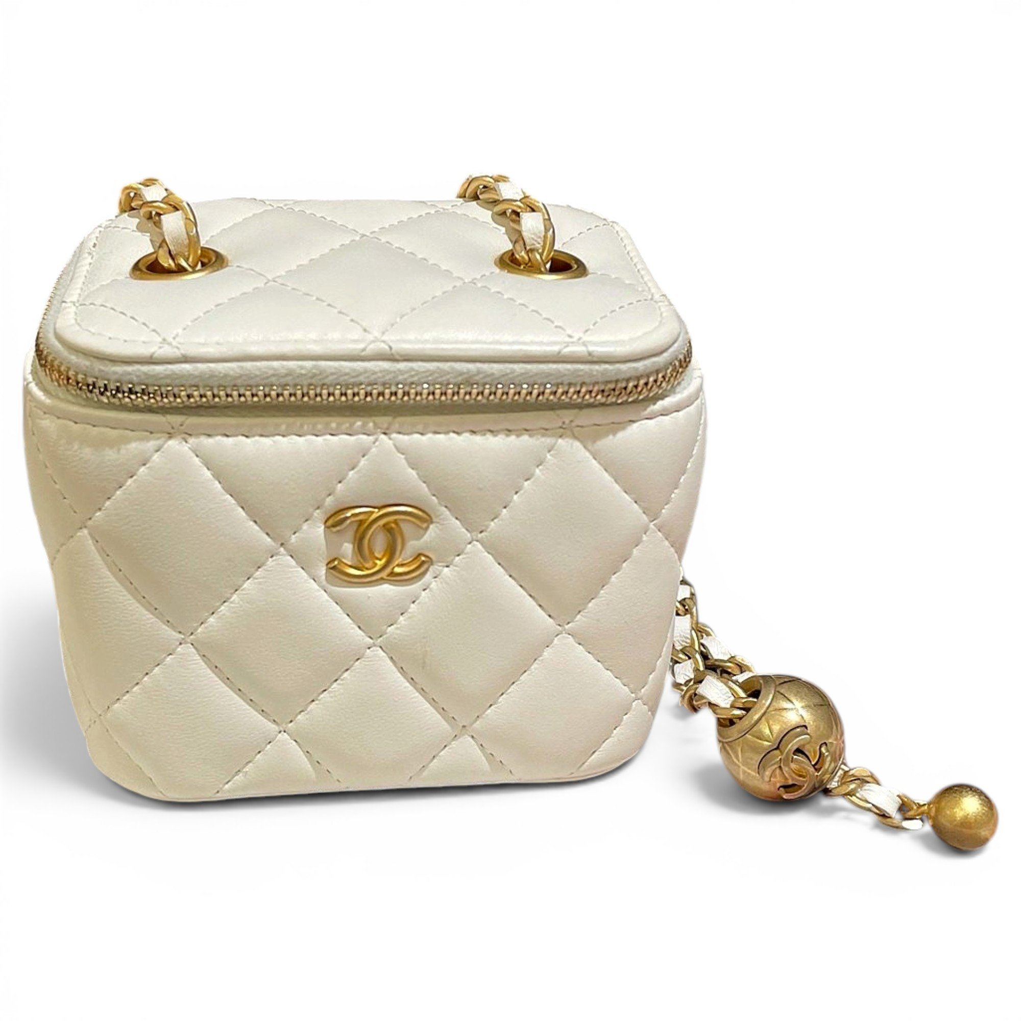 Vanity leather handbag
