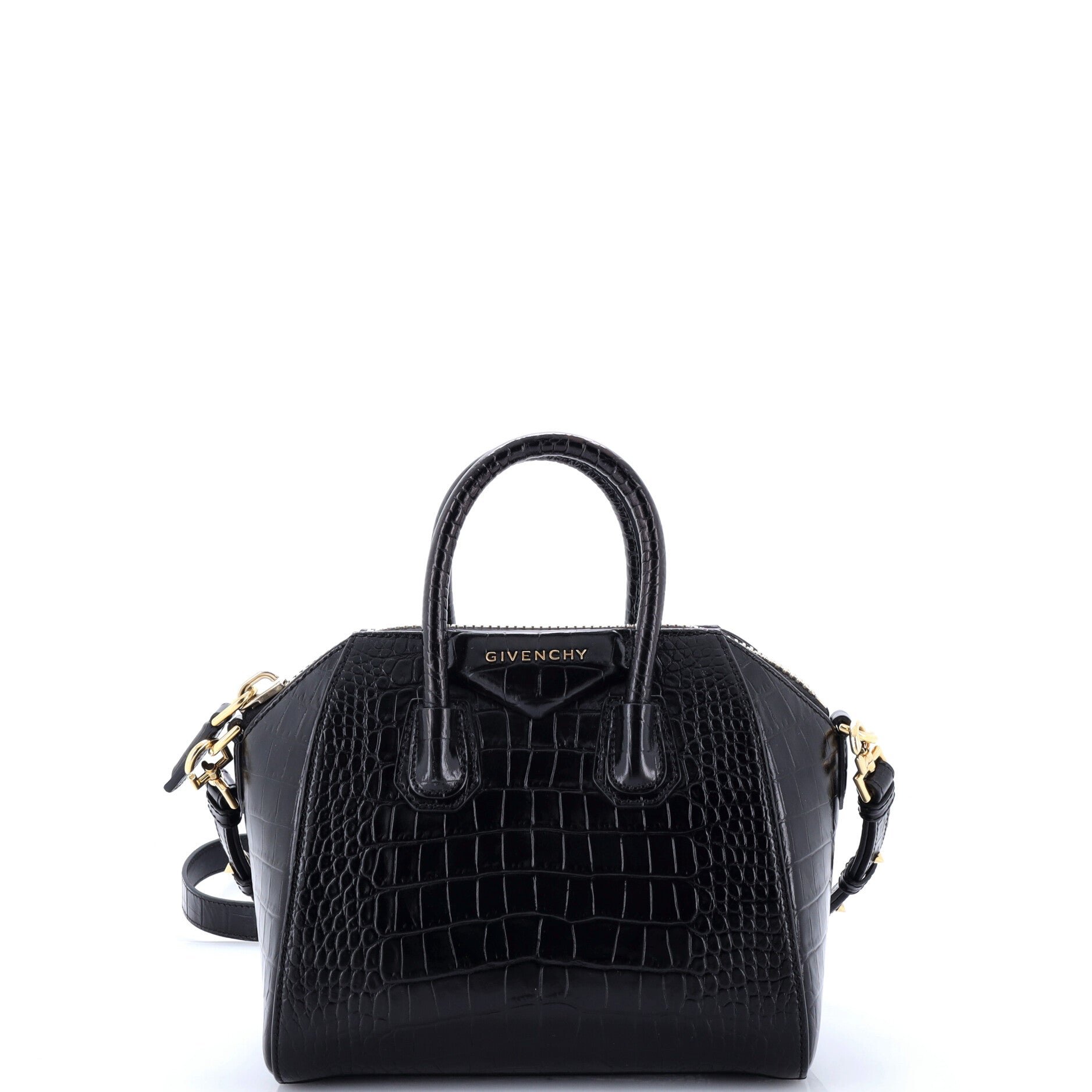 Givenchy Antigona Bag Crocodile Embossed Leather Mini