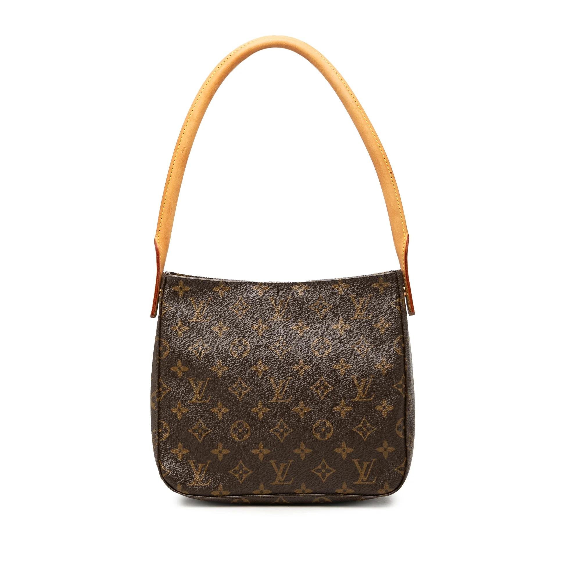 Looping leather handbag