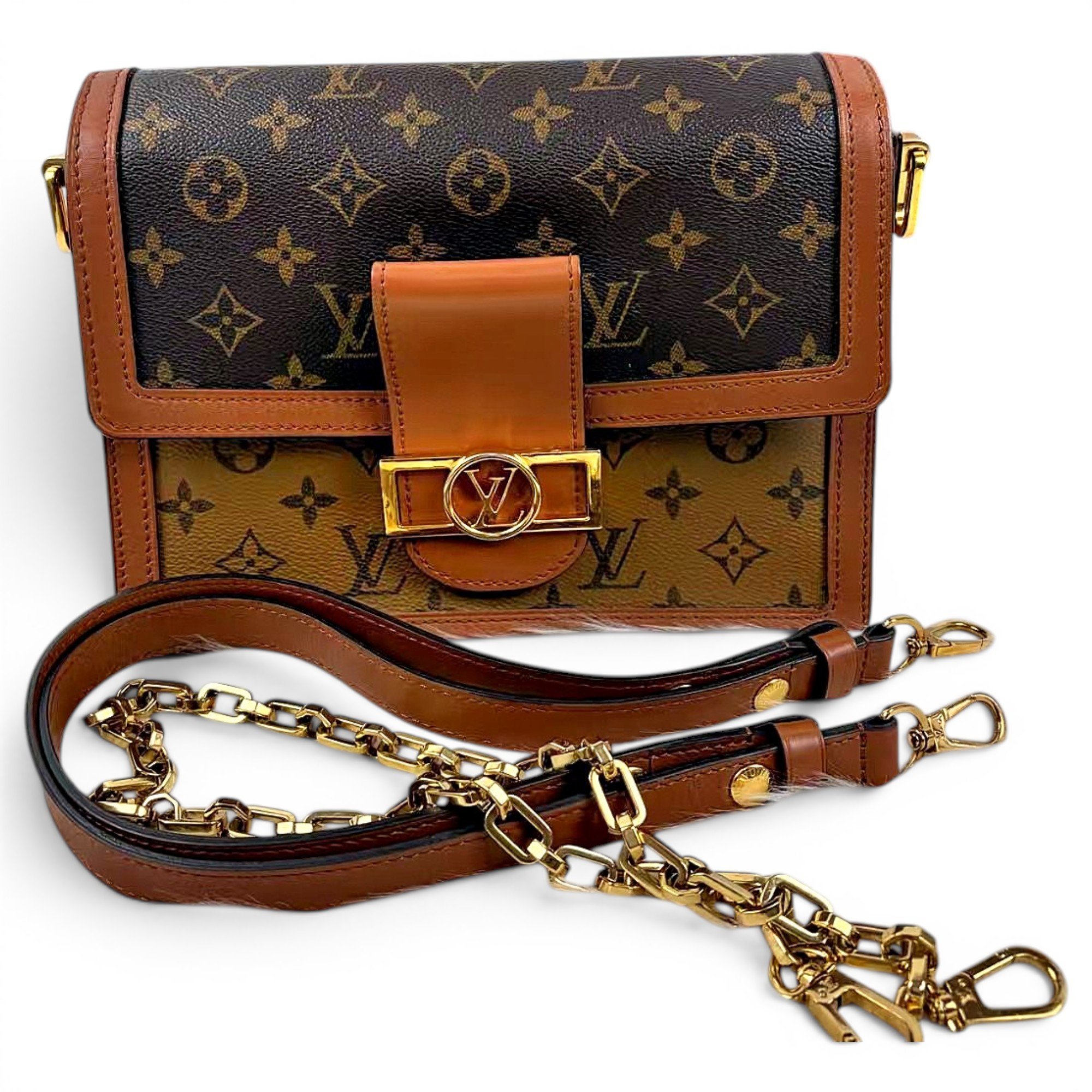 Dauphine leather handbag