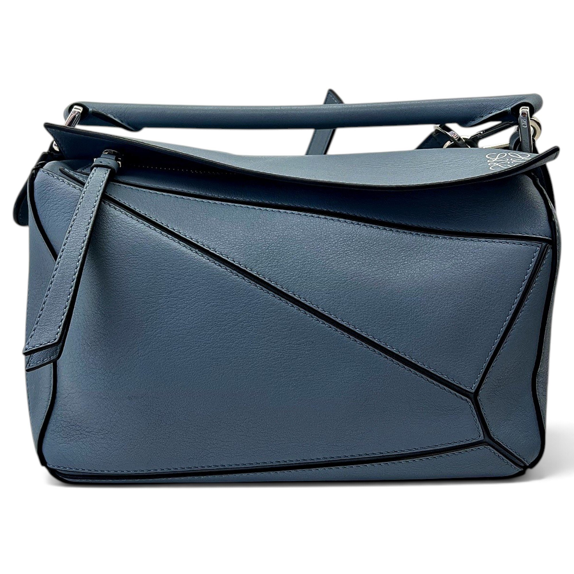 Puzzle leather handbag