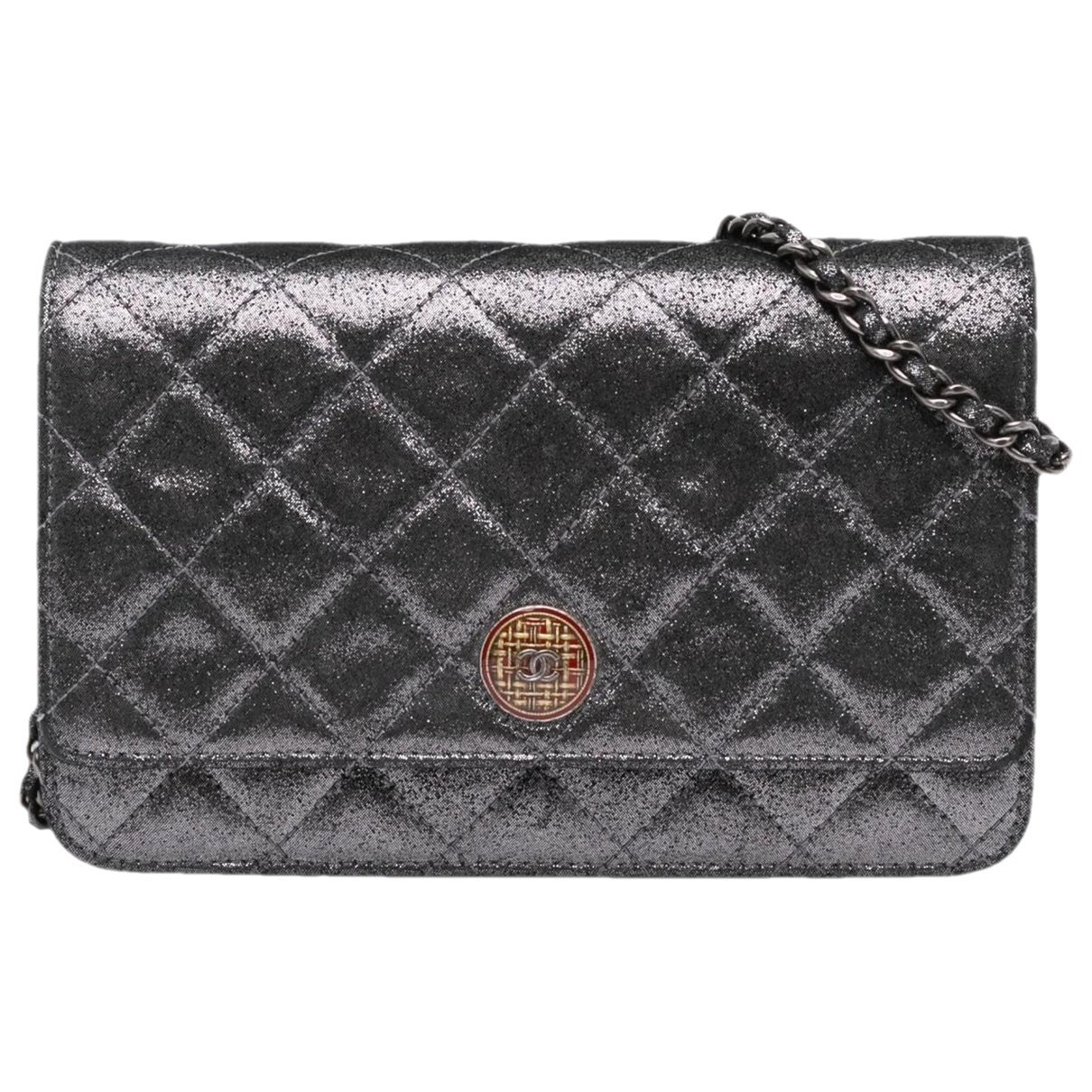 Wallet On Chain leather crossbody bag