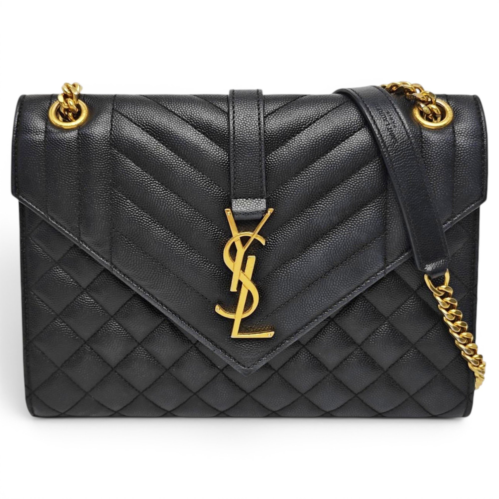 Envelope leather handbag