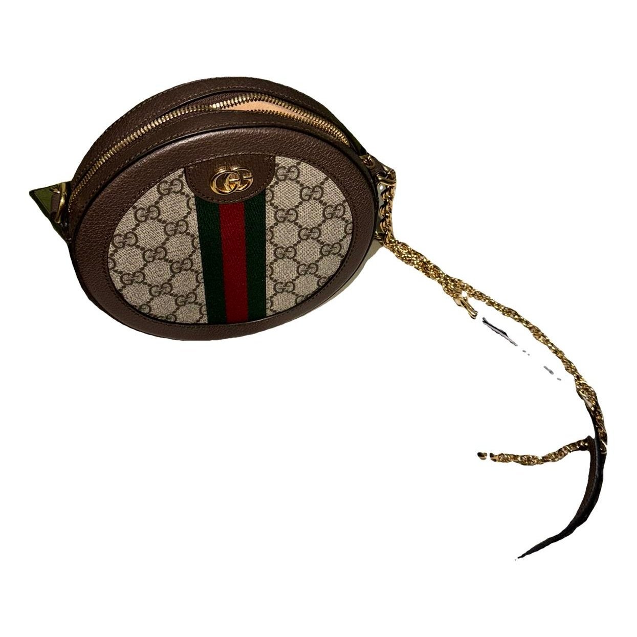 Ophidia Round leather crossbody bag