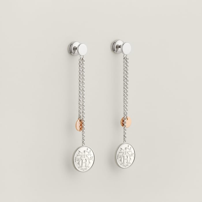 Sans Coloris Hermès Ex-libris Earrings, Small Model