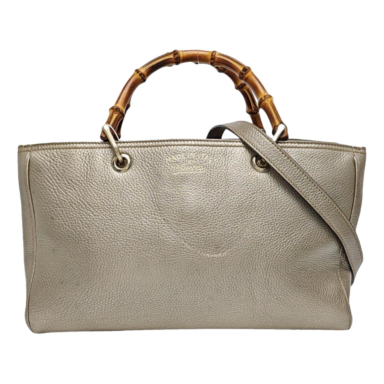 Bamboo Shopper leather handbag