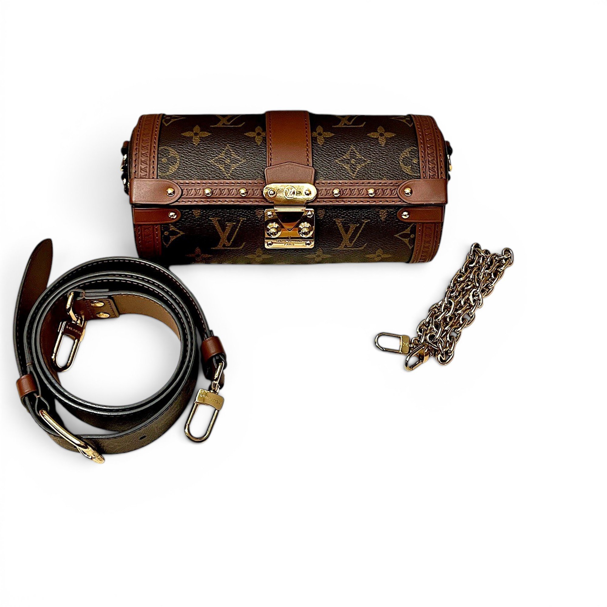 Papillon Trunk leather handbag
