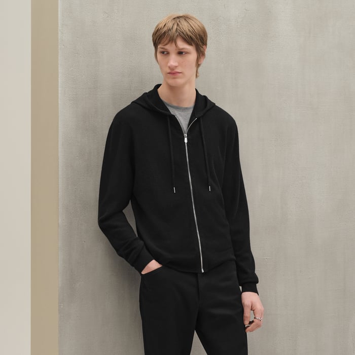 Noir Cashmere "Maillon Chaine d'Ancre" Hooded Jacket