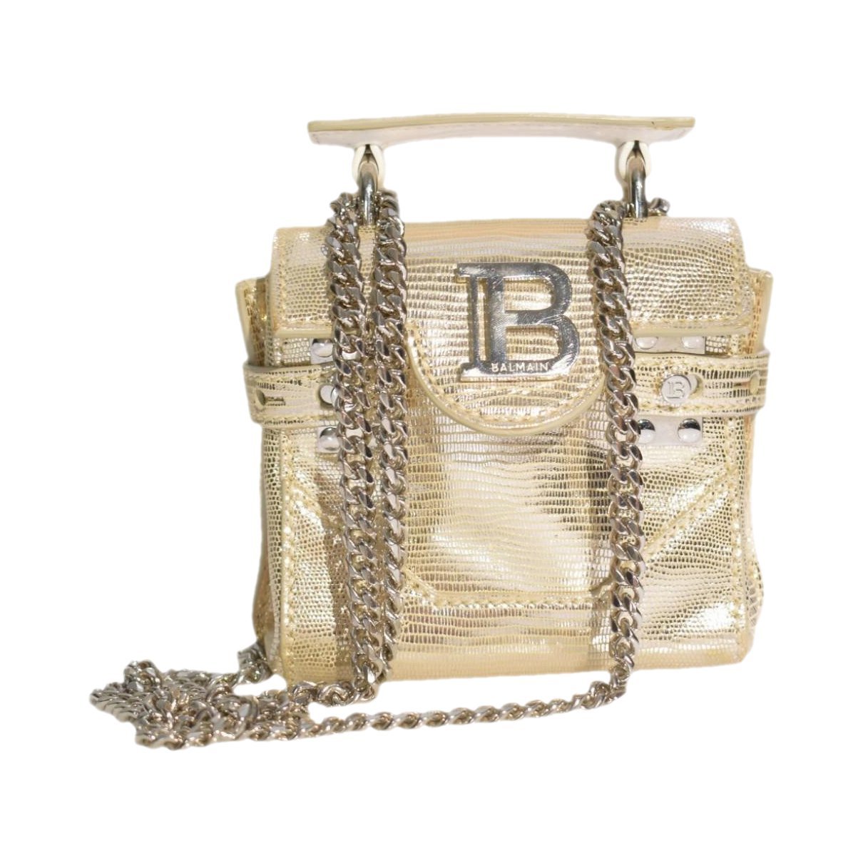 Balmain BBuzz leather mini bag