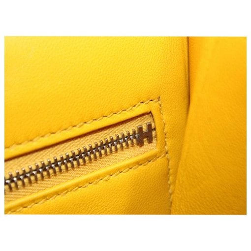 Hermes 2002 20 Handbag Jaune Ambre Evercolor Leather 2002