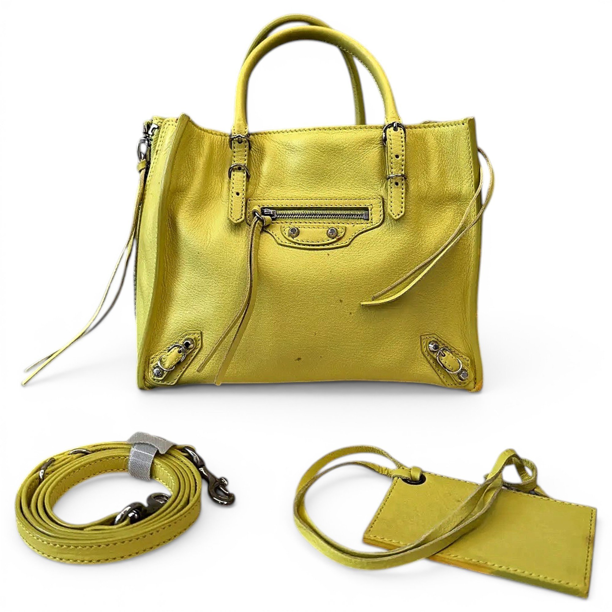 Papier leather crossbody bag