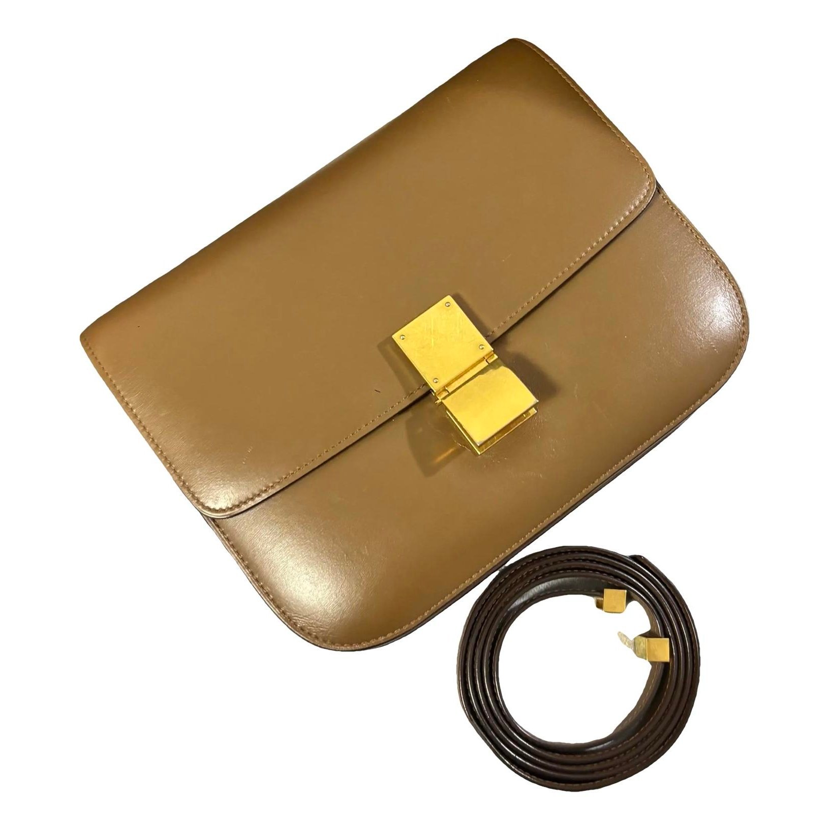 Classic leather crossbody bag