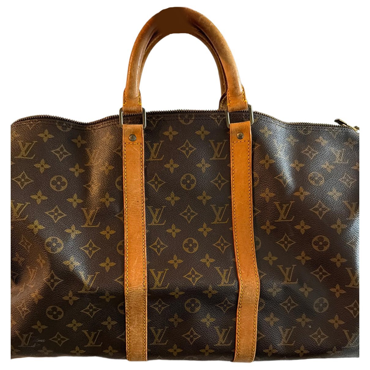 Keepall leather travel bag