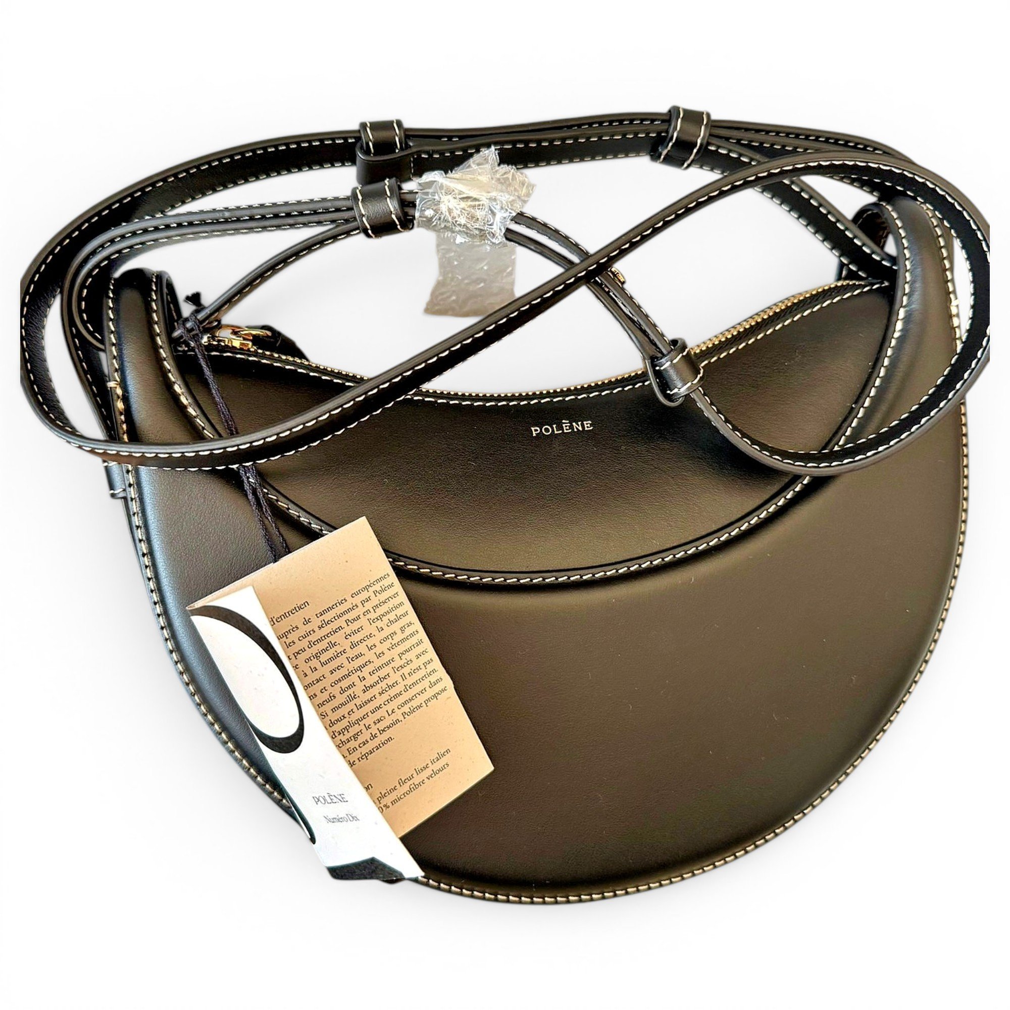 Polene Numéro Dix leather crossbody bag