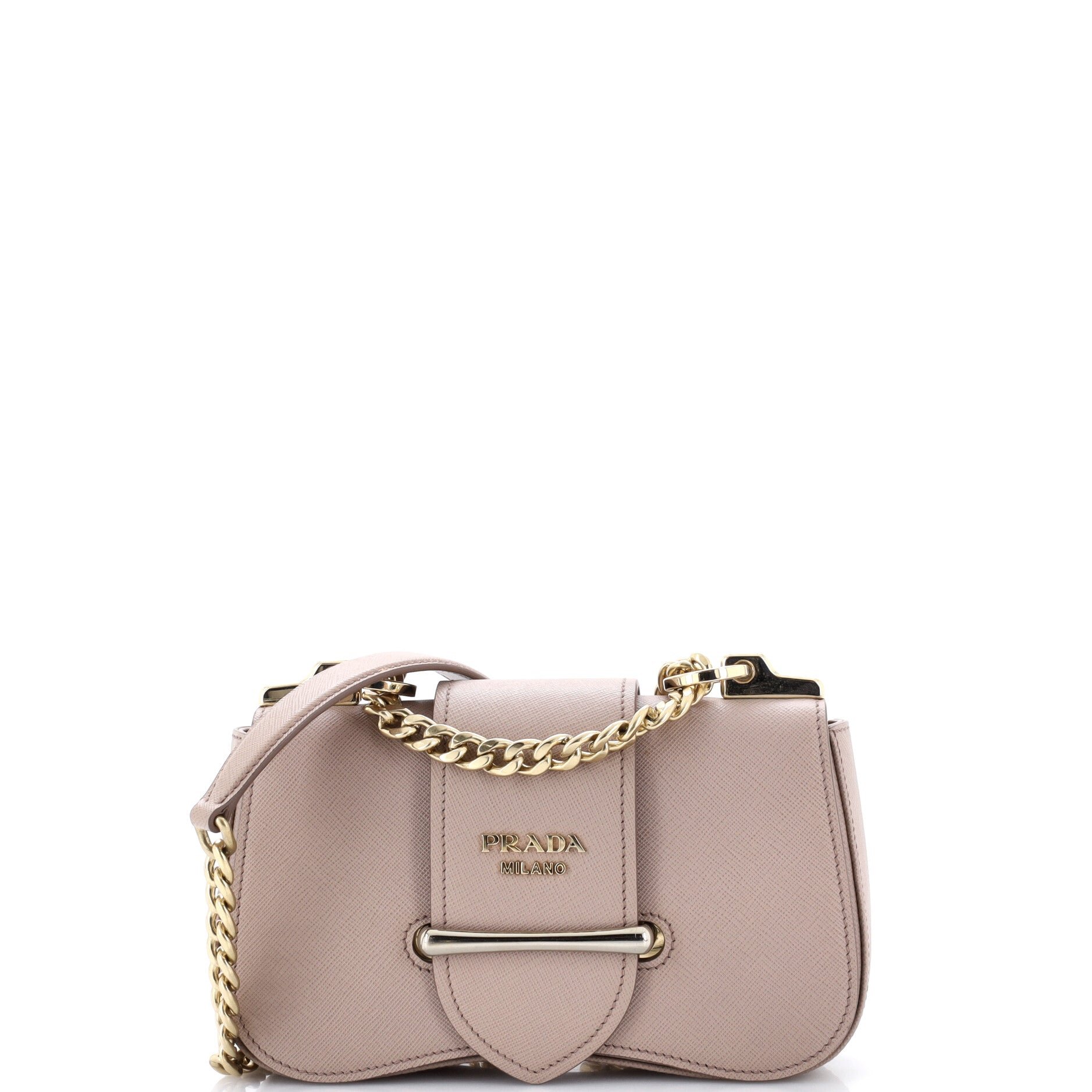 Sidonie Chain Shoulder Bag Saffiano Leather Medium