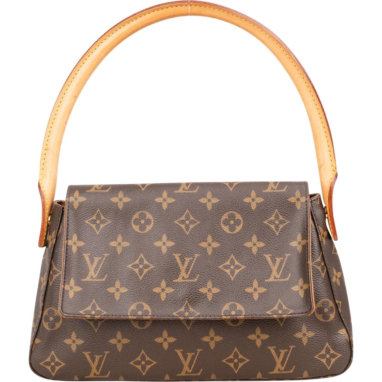 Looping leather handbag