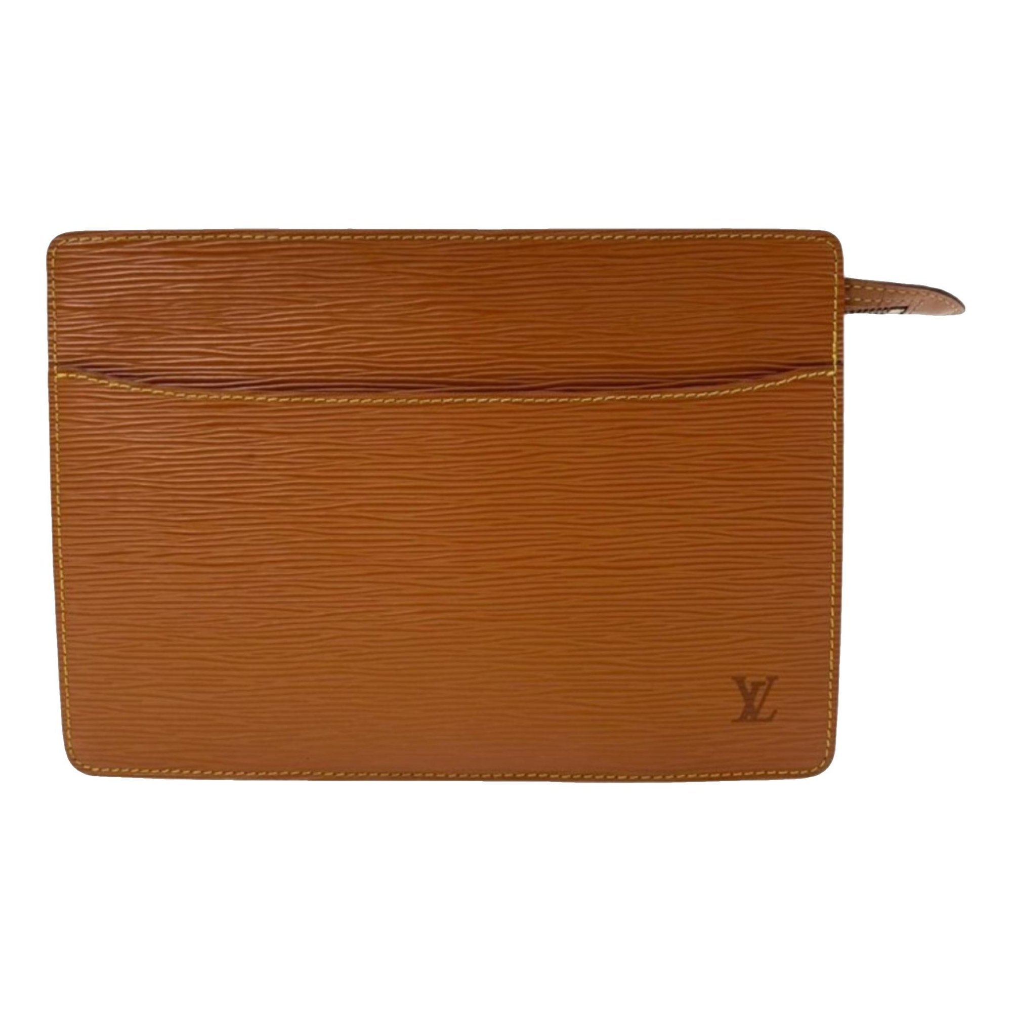 Leather clutch bag