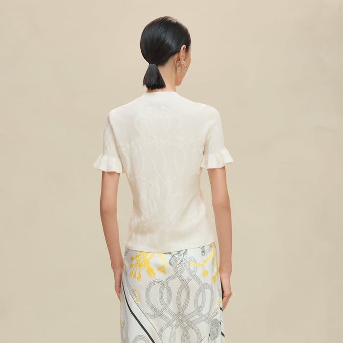 Blanc Naturel "Palefroi Remix" Short-sleeve Sweater