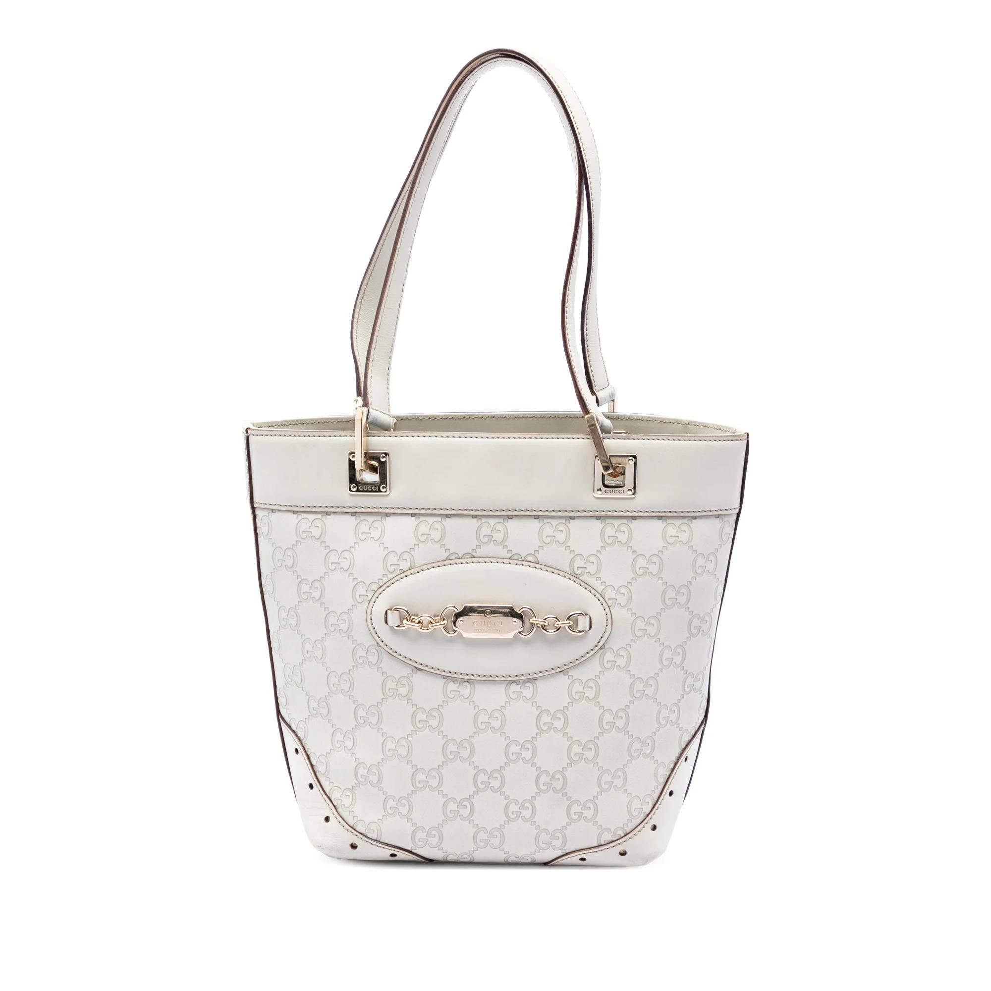 Punch leather tote