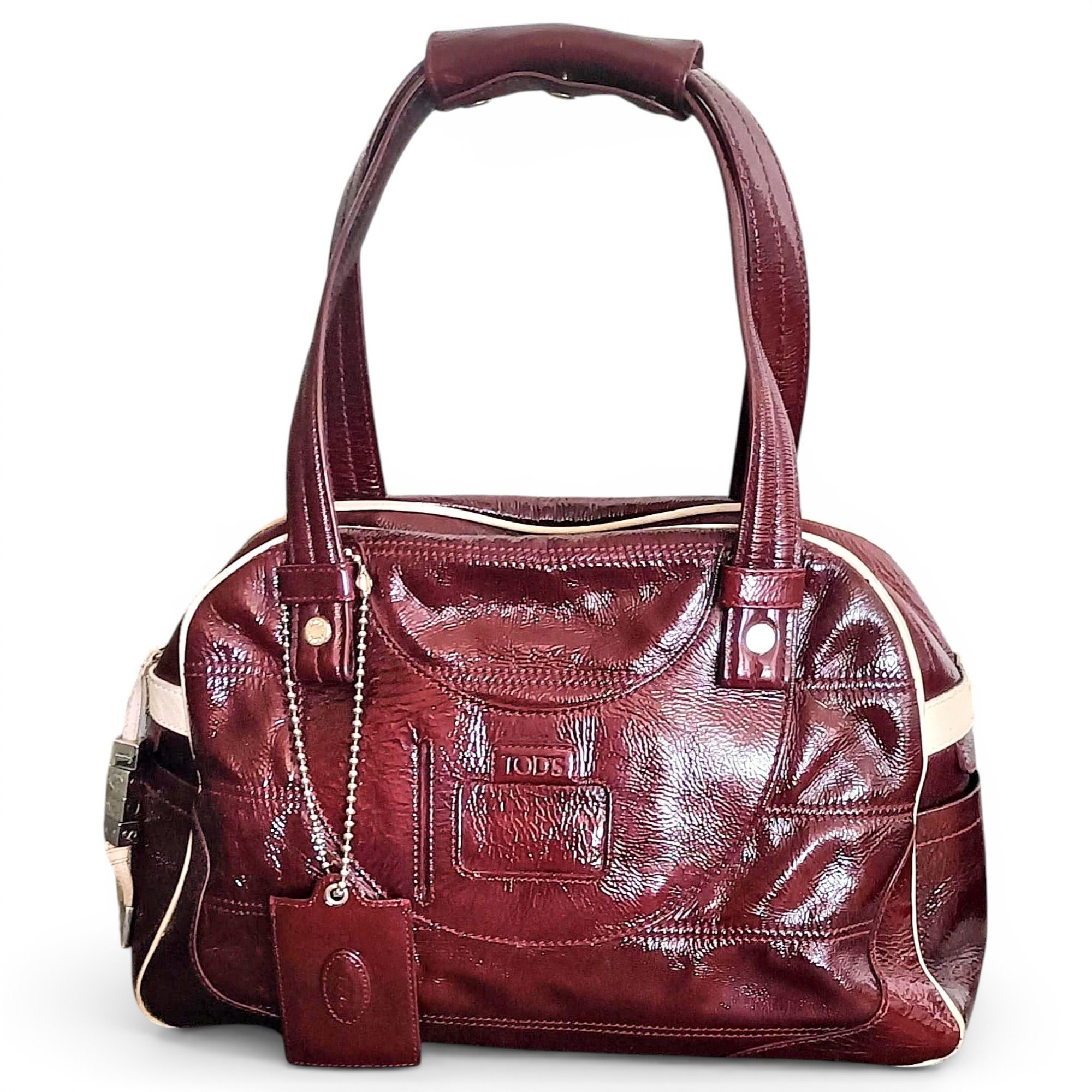 Patent leather handbag